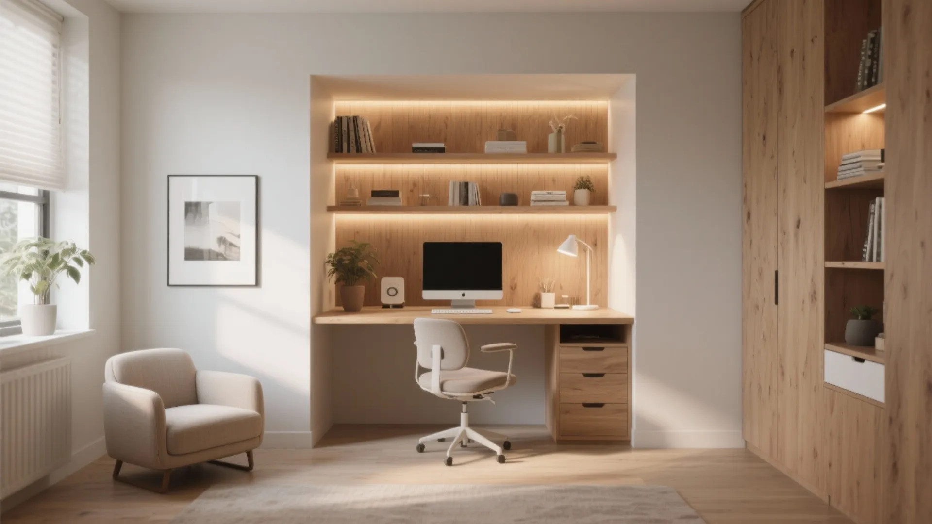 5. Built-In Desk Niche