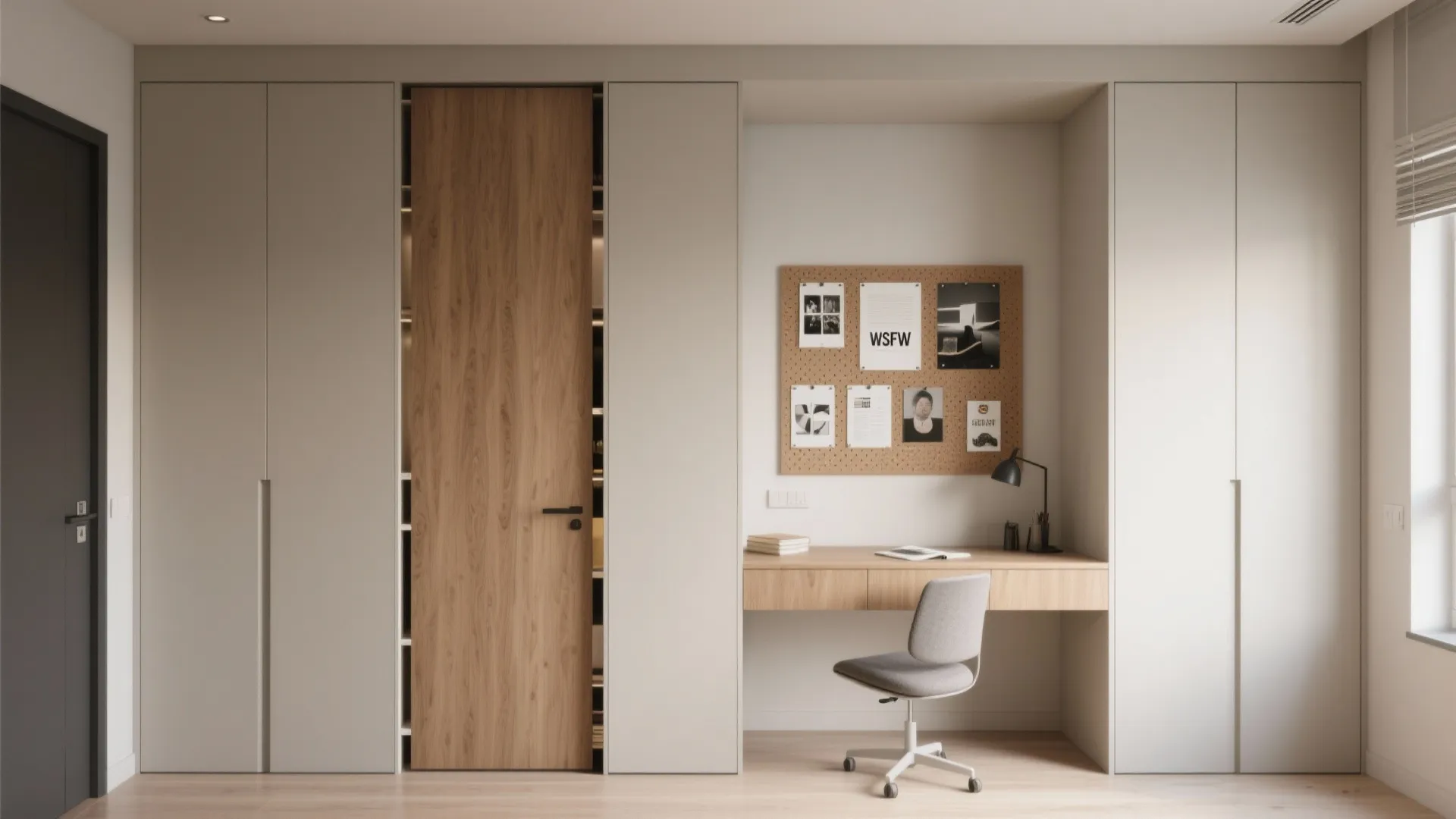 1. Built-in Desk with Hidden Storage