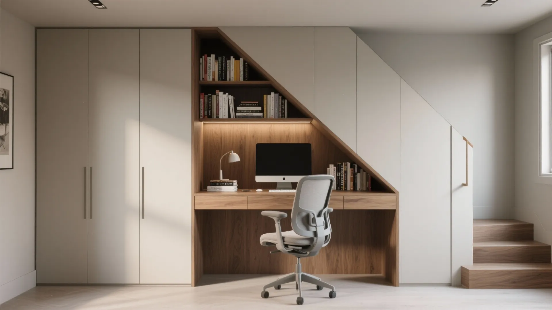 5. Create a Built-in Desk Wall