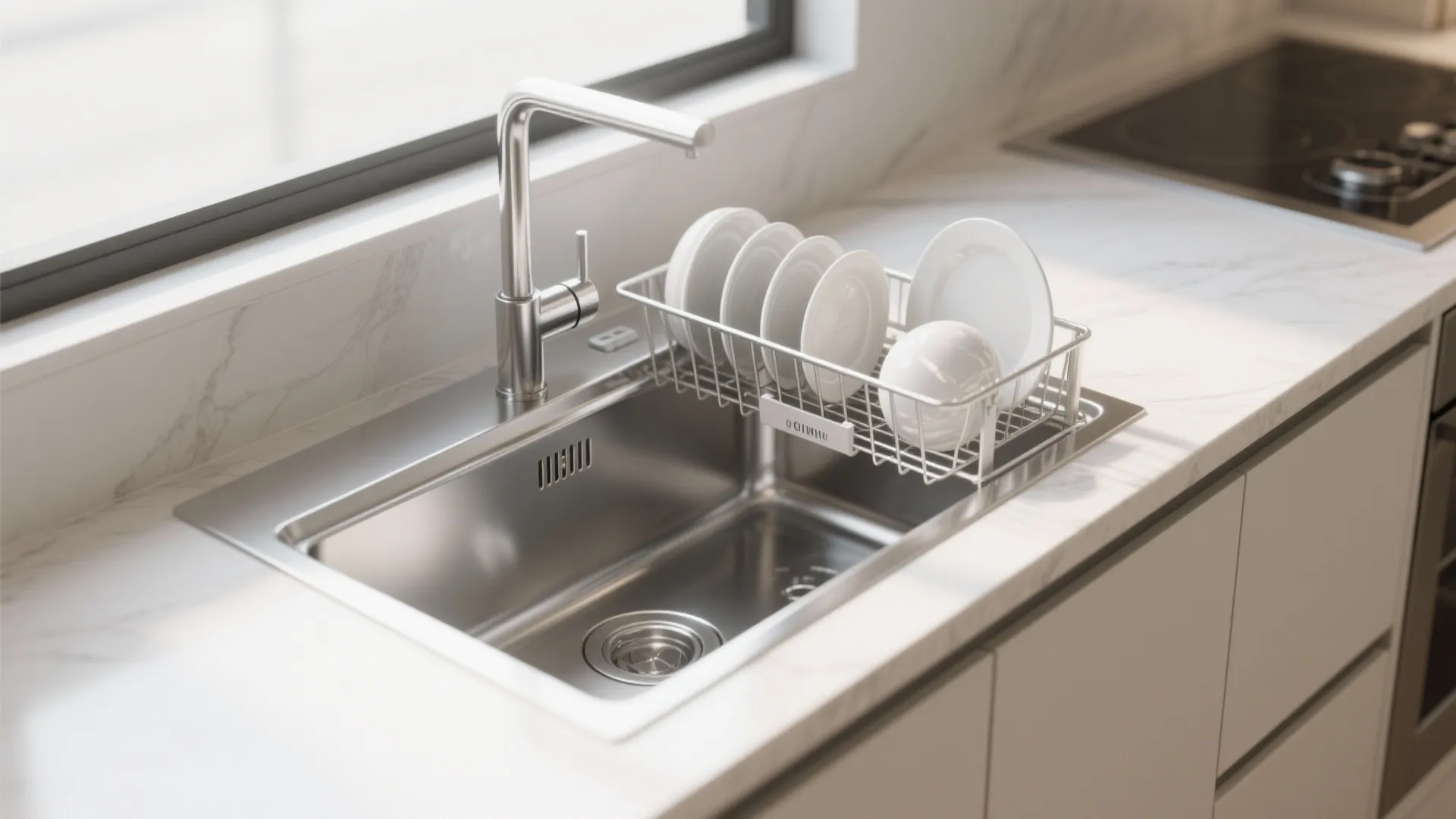 5. Built-in Dish Drying Rack