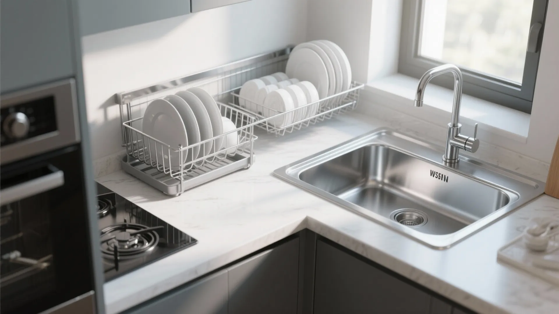 7. Built-In Dish Rack