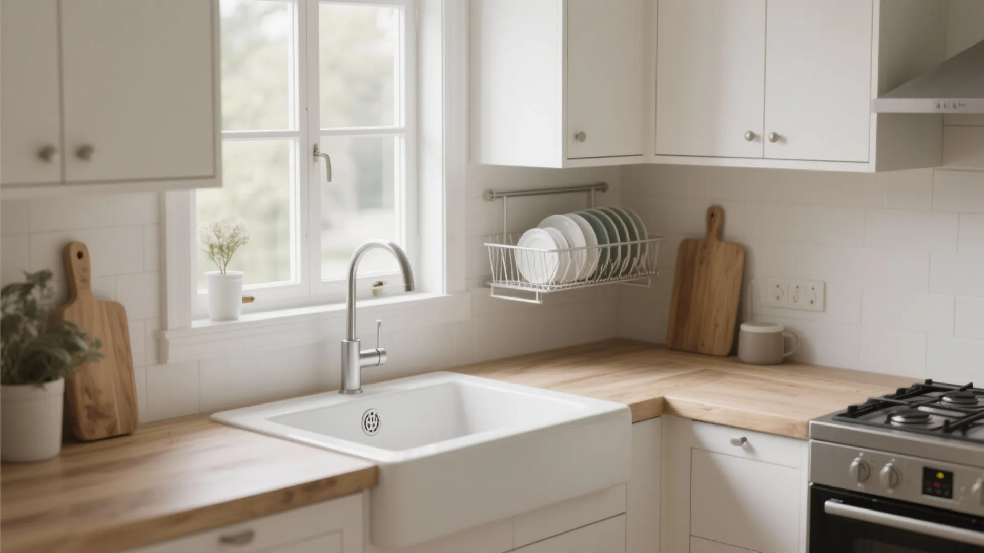 4. Built-In Dish Rack