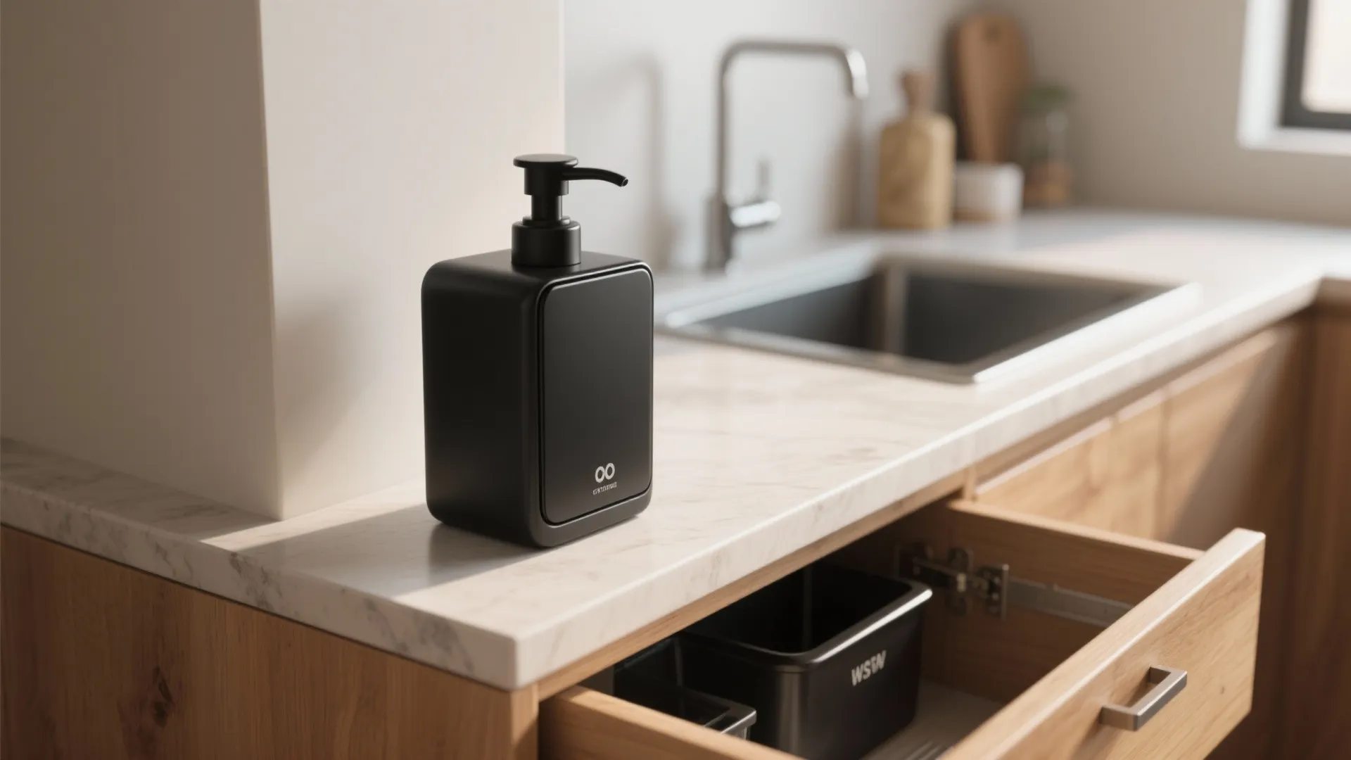 1. Built-in Dispenser for a Clutter-Free Counter