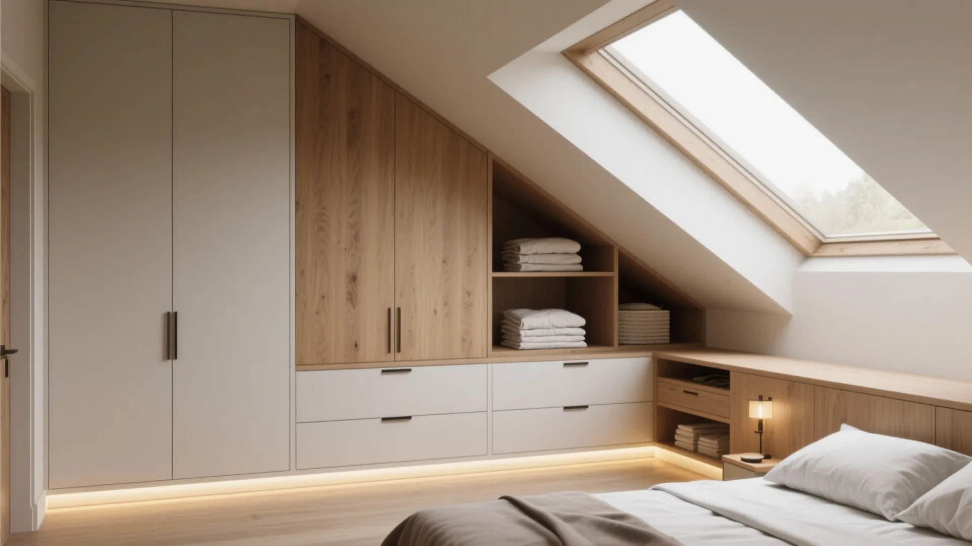 Built-in Storage Under the Eaves