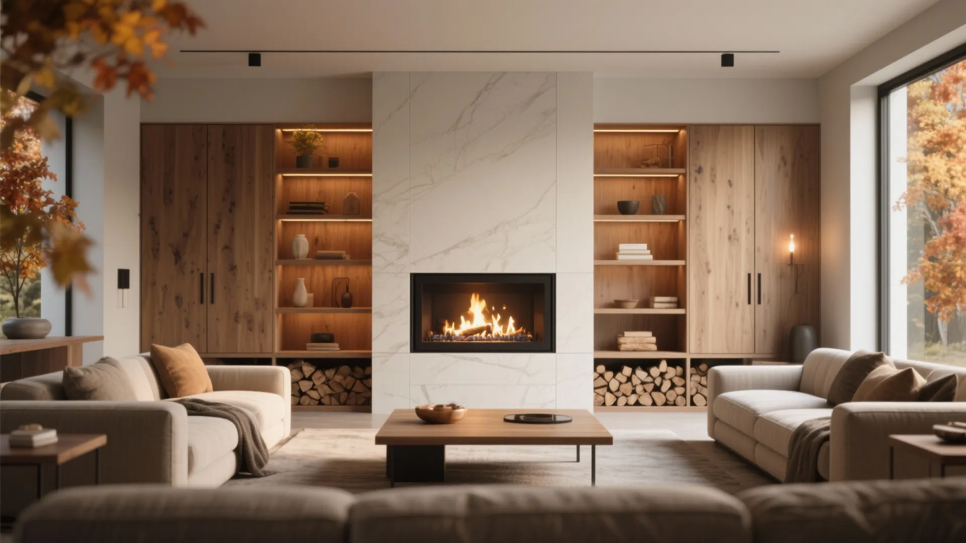 4. Built-In Fireplace Surround