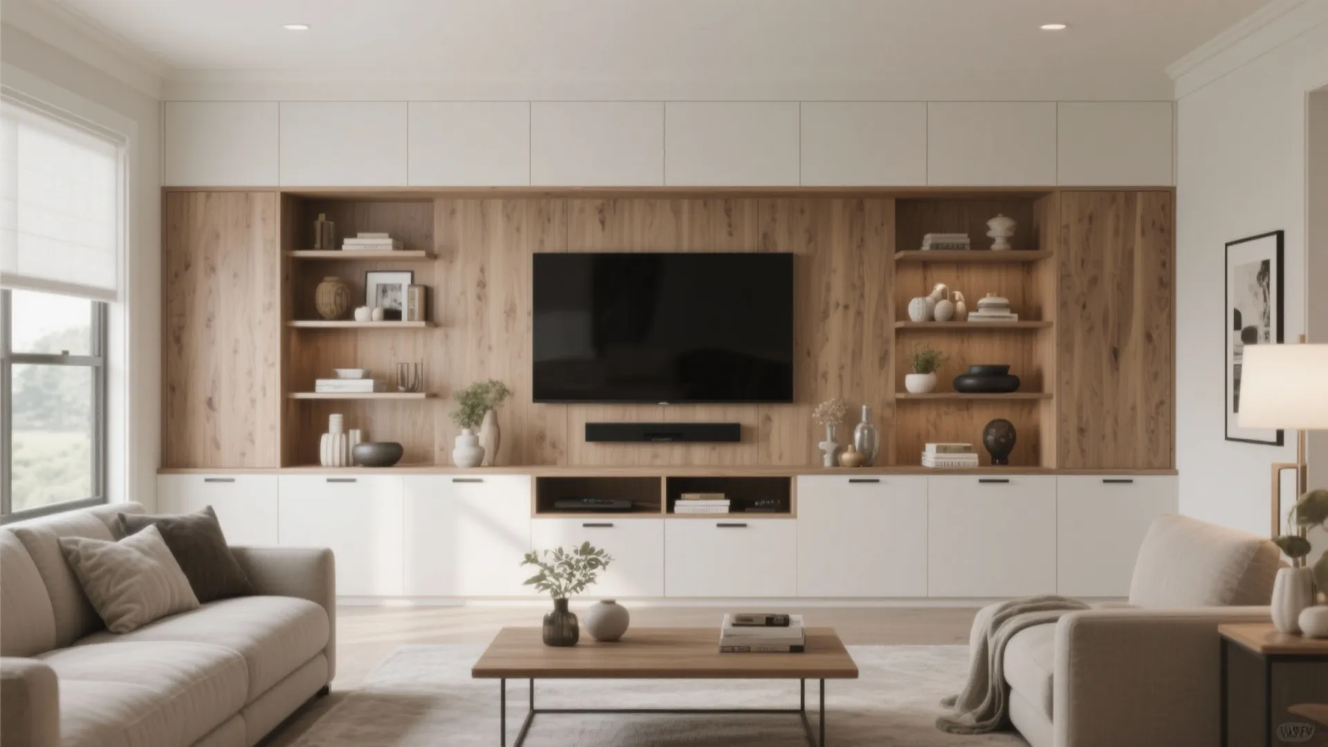 3. Creating a Focal Wall with Built-ins