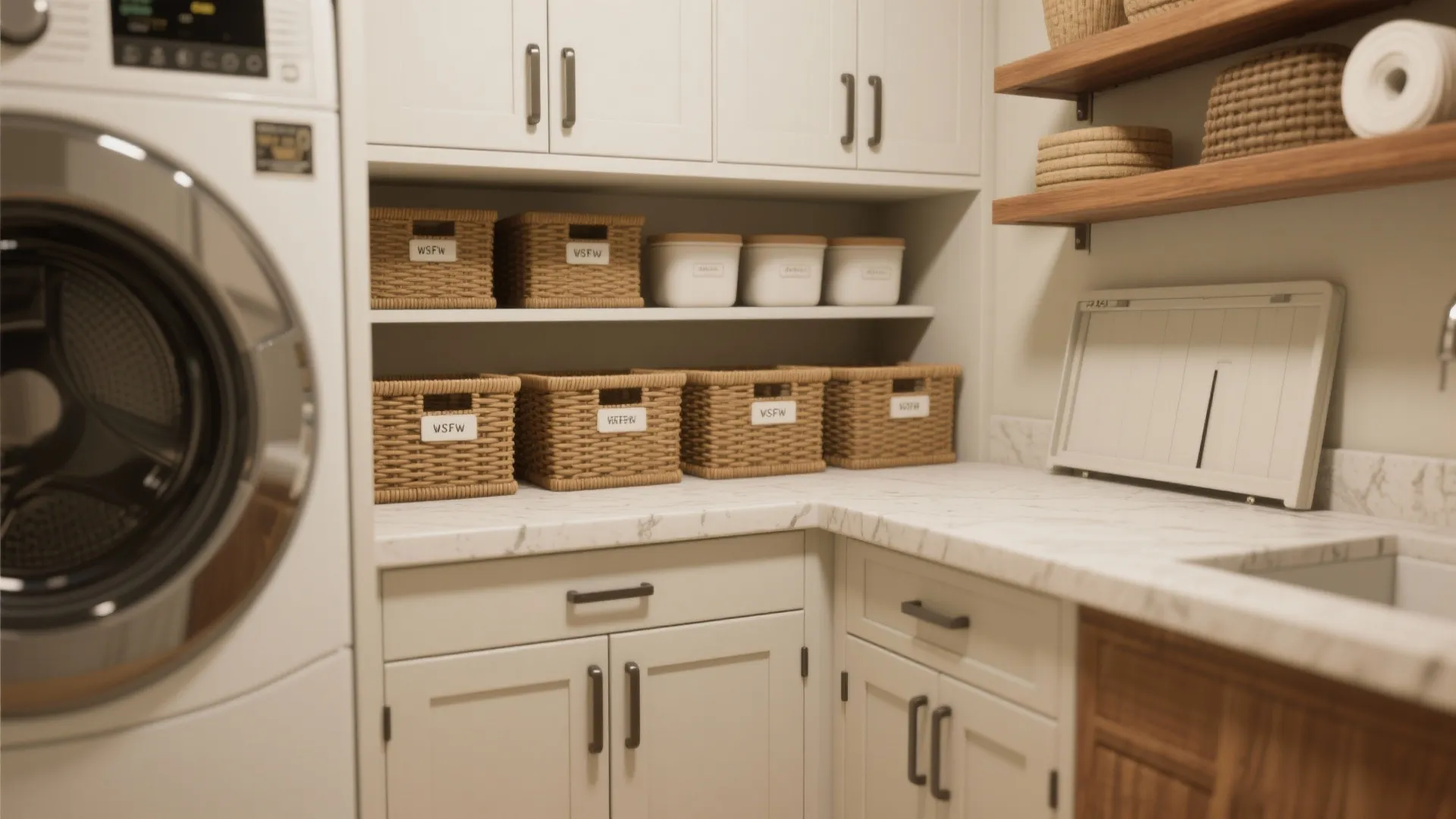 3. Built-In Cabinets and a Folding Nook