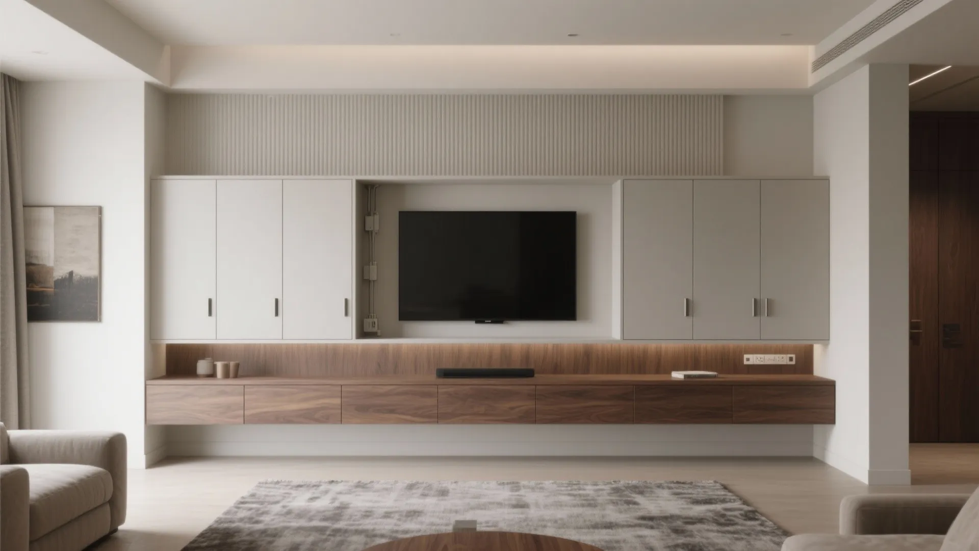 Built-In Storage That Doubles as a Gallery Wall