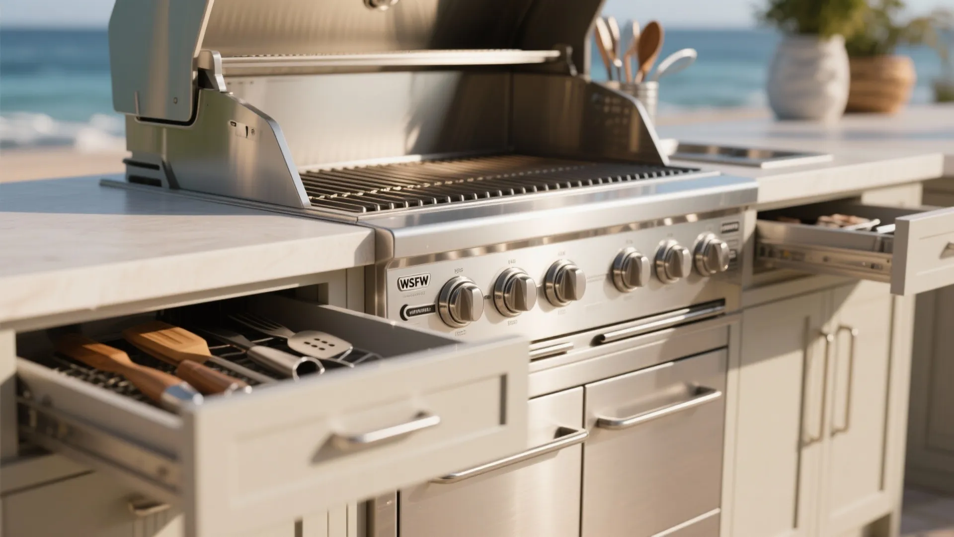 3. Built-In Gas Grills with Storage