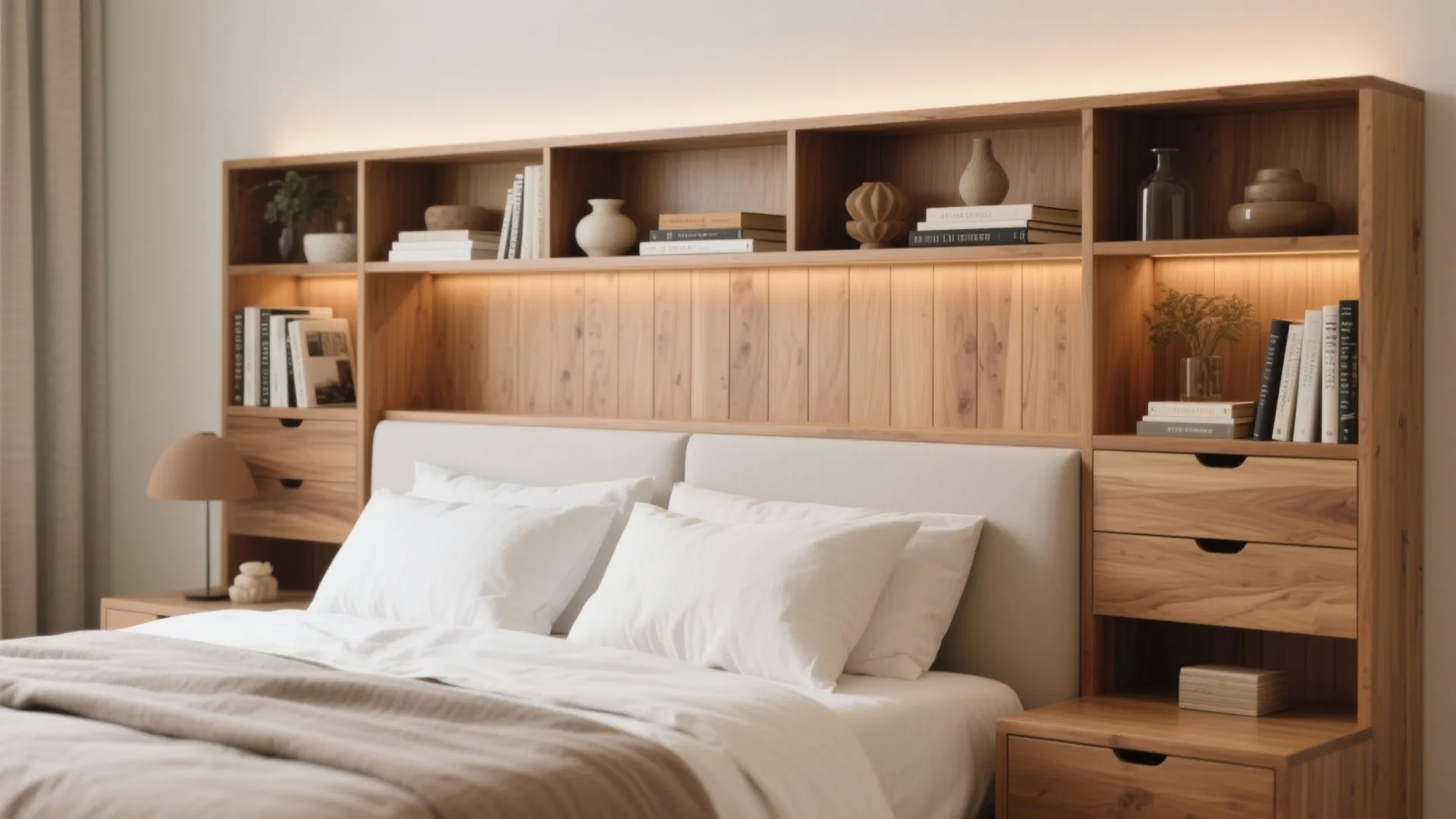 Built-in Storage Headboard