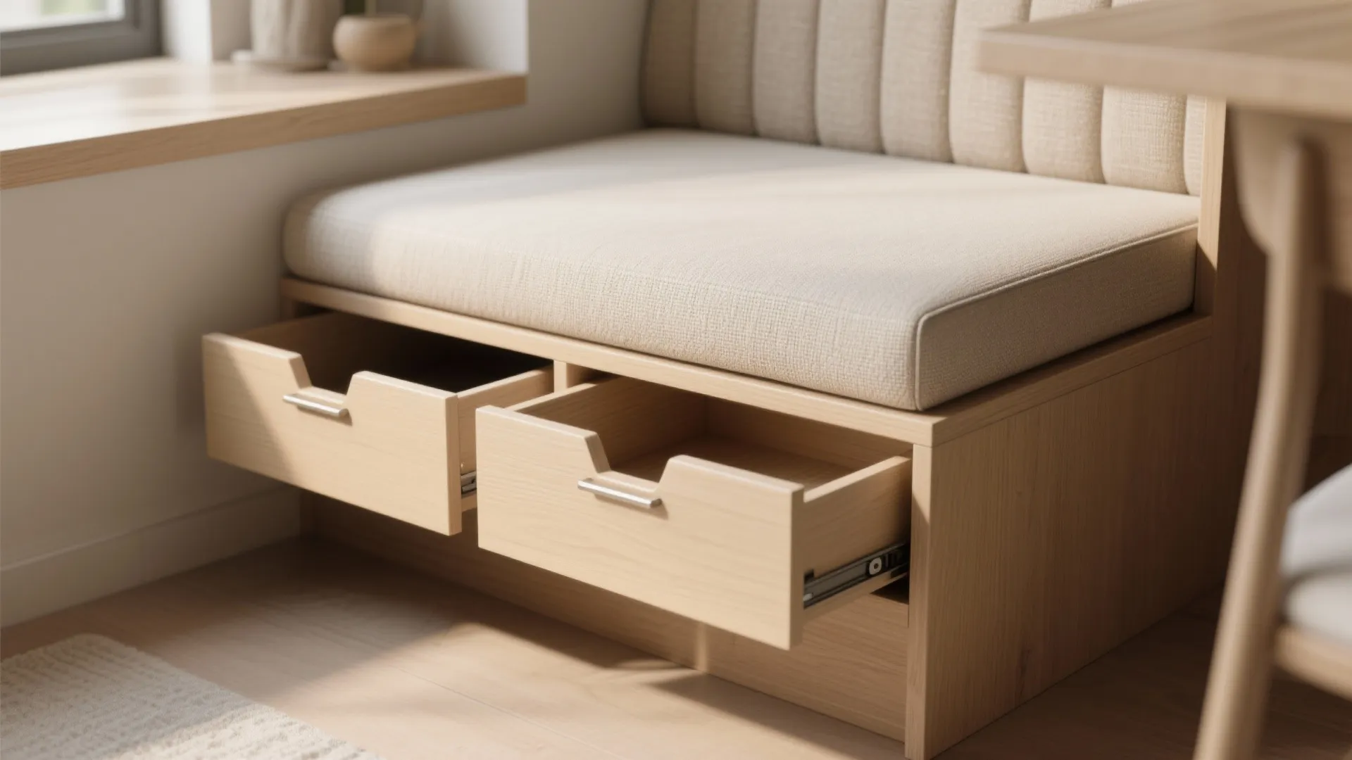 1. Built-in bench with hidden storage