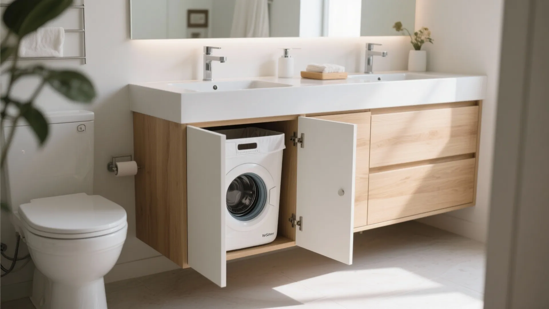 9. Built-in Laundry Bin