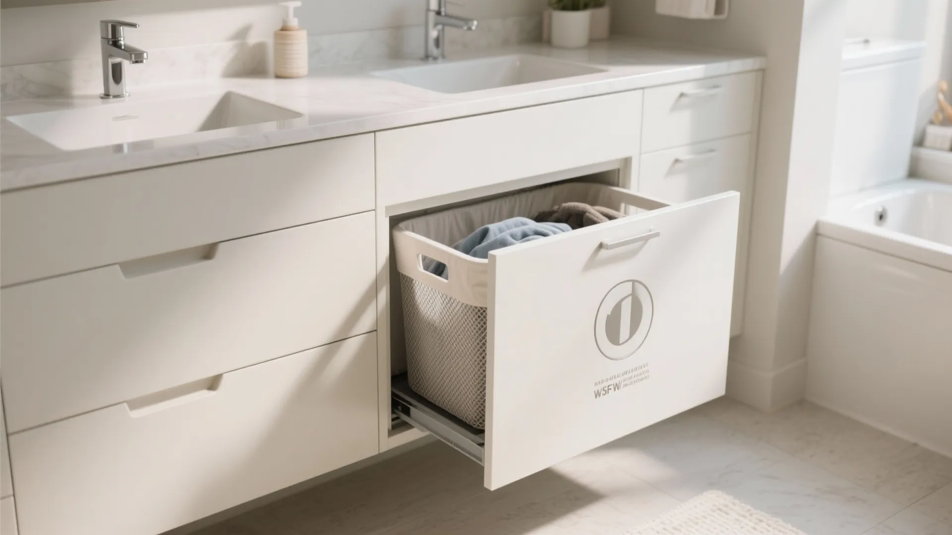 4. Built-in Laundry Hampers