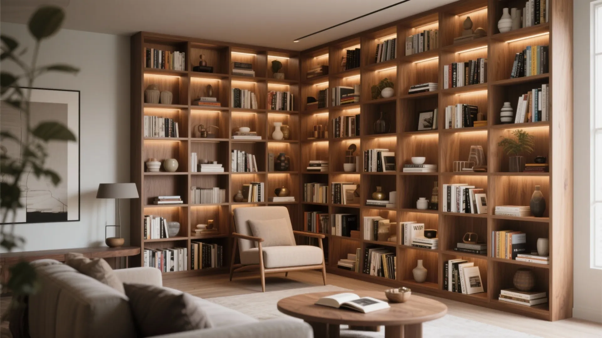 4. Built-In Library Corner Unit