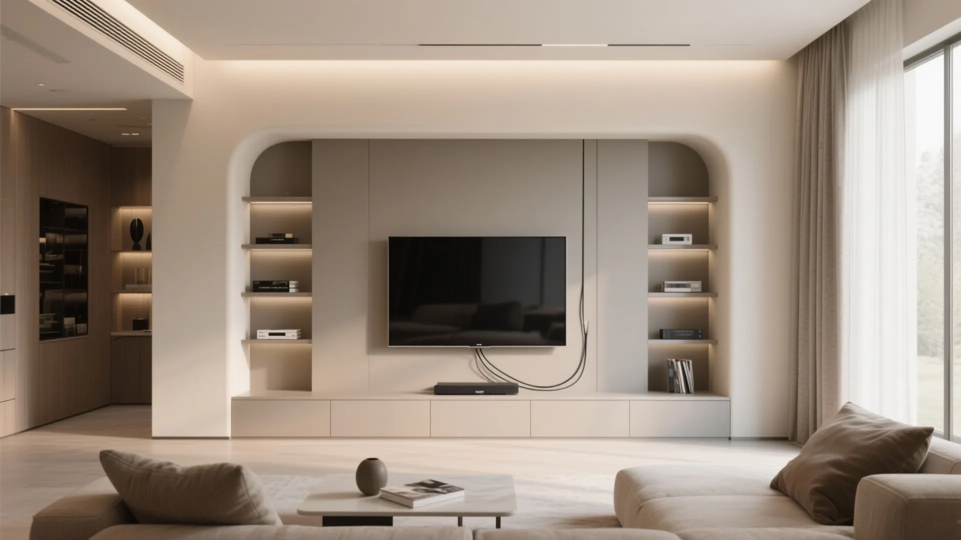 2. Built-In Entertainment Unit Niche