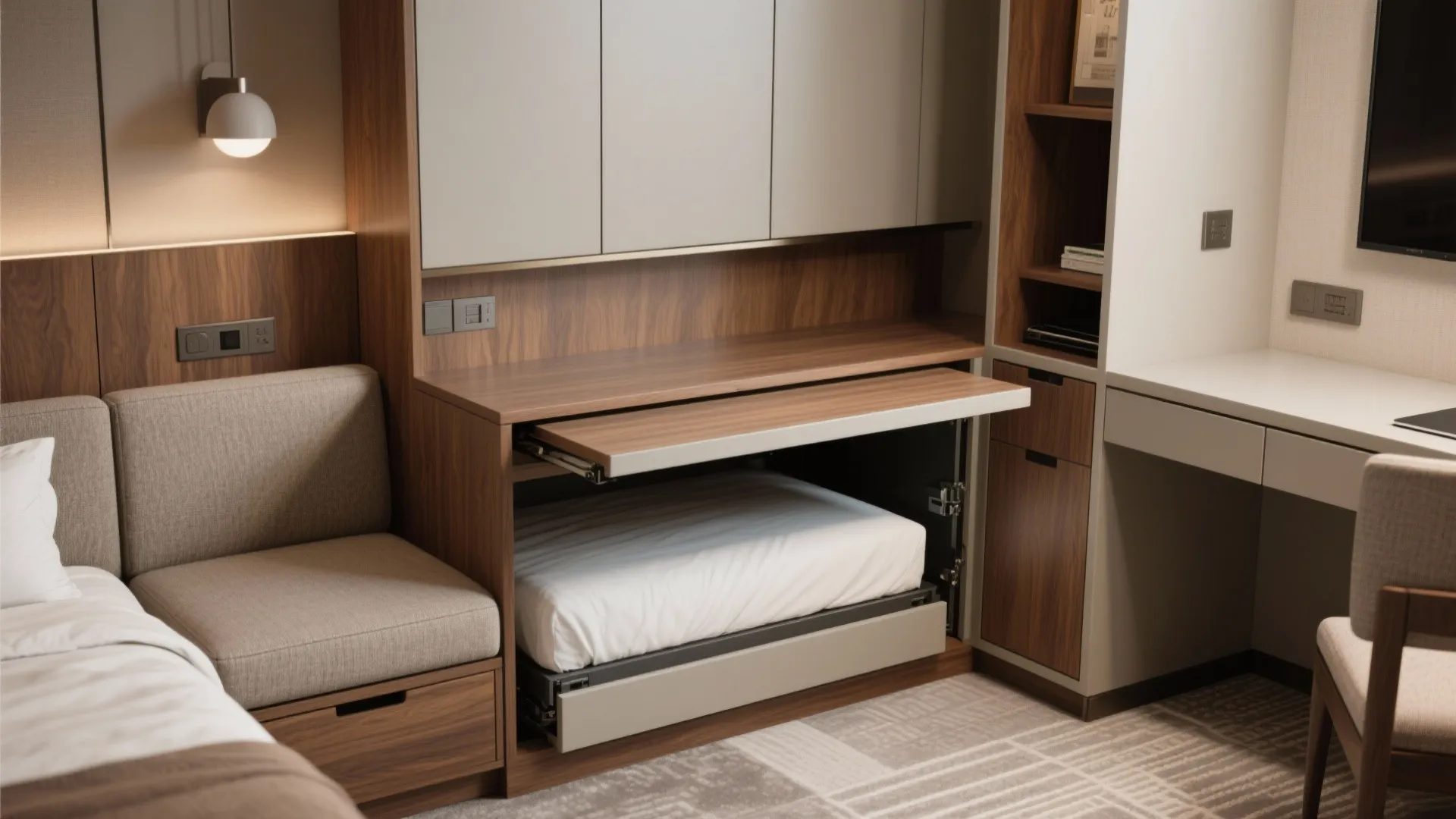 2. Built-in multipurpose furniture