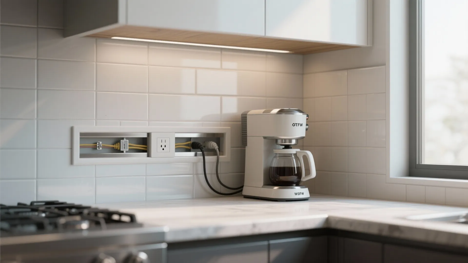 5. Built-in niches and hidden plug strips