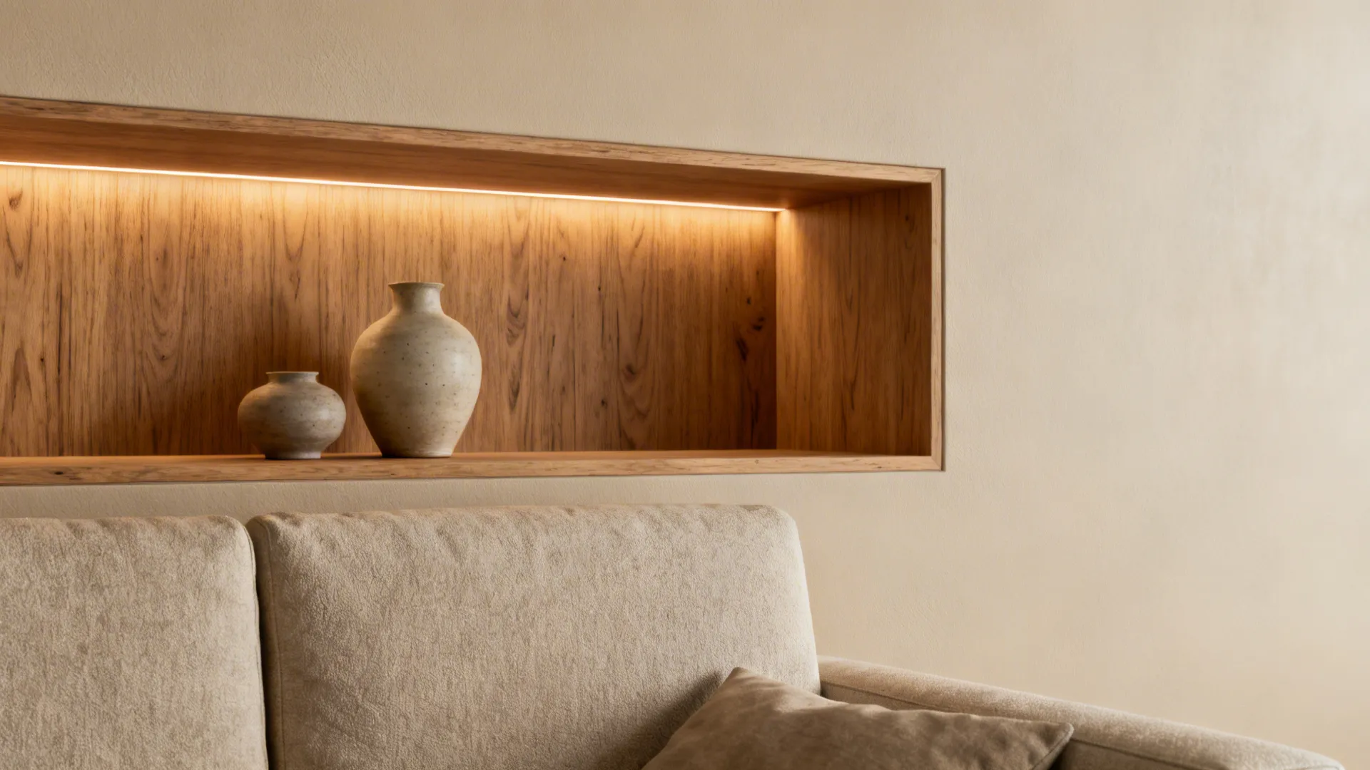 2. Built-in Niche Shelving