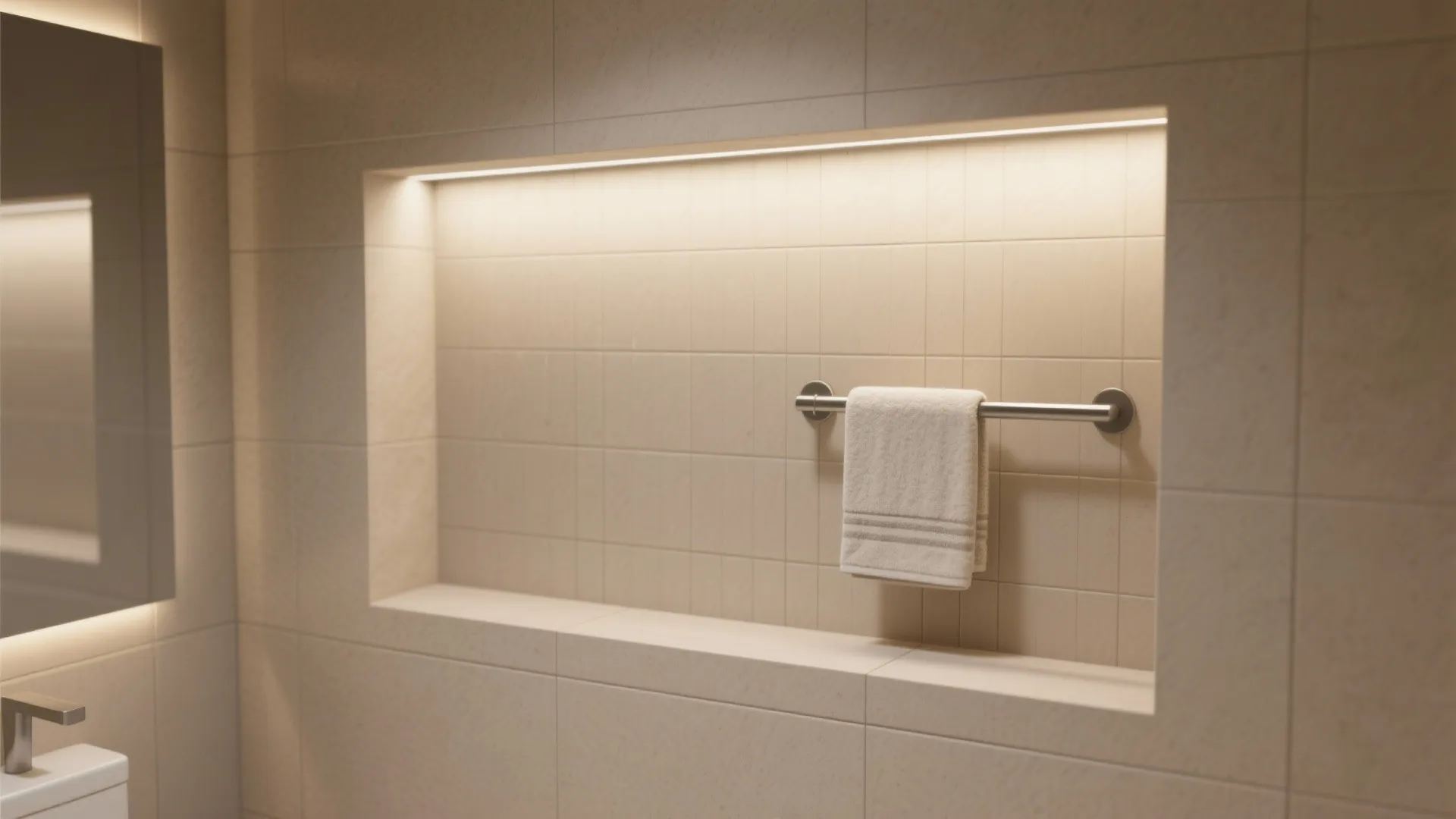 9. Built-In Niche with Rail