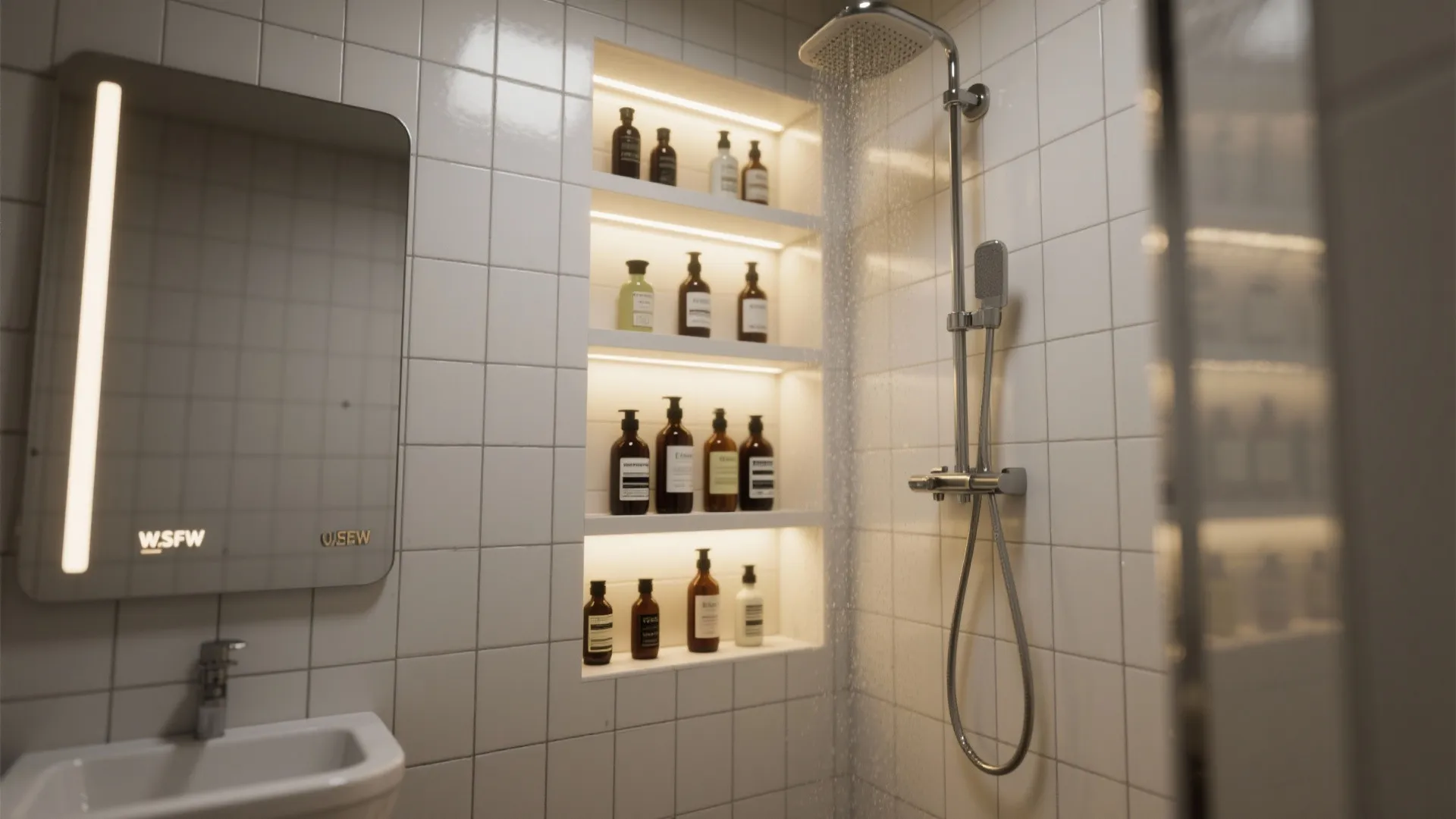 2. Built-In Niche Shelves