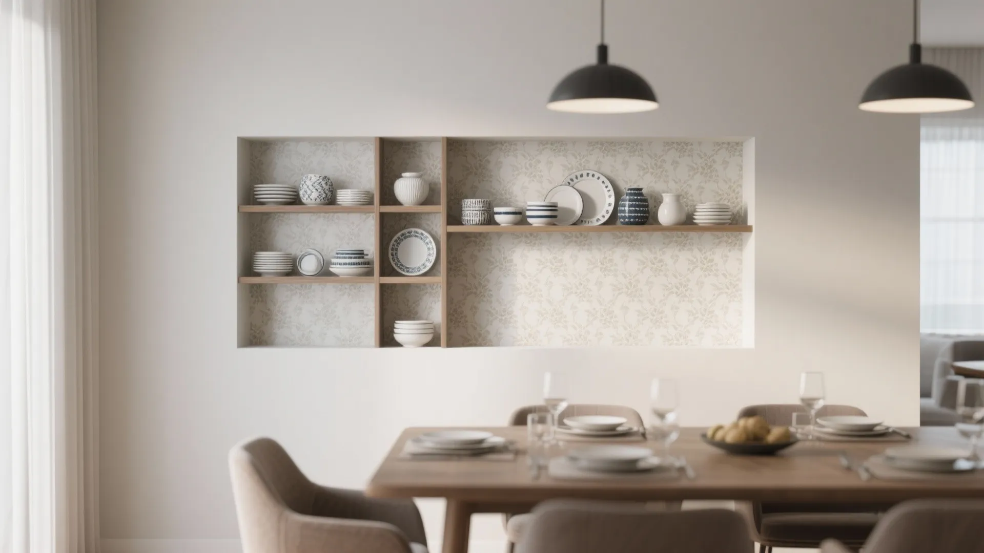 Built-In Niche Crockery Storage