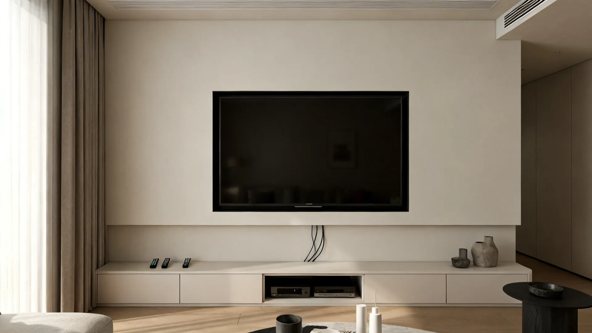 1. Built-in niche with hidden storage