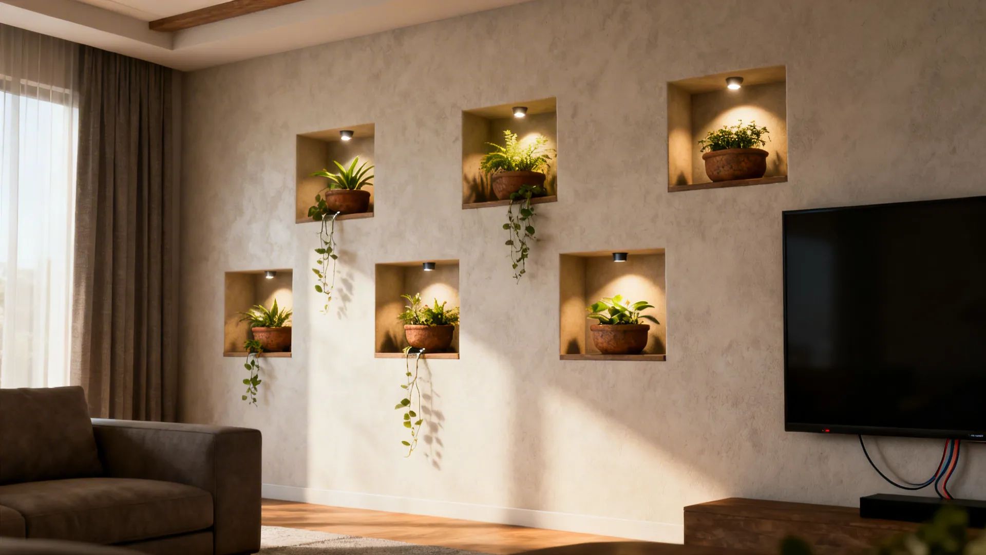 5. Built-in niches with spot planting