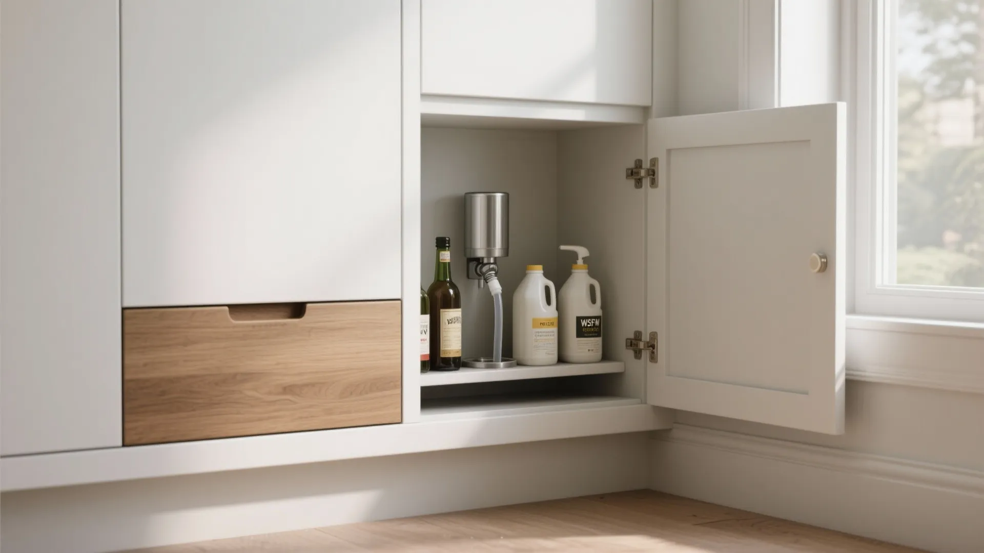 1. Built-in Cabinet Dispenser Nooks