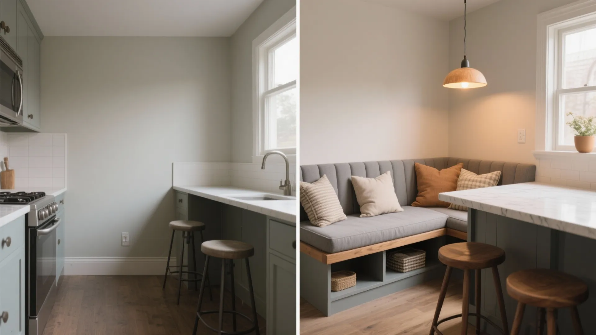 Breakfast Nook with Built-In Bench