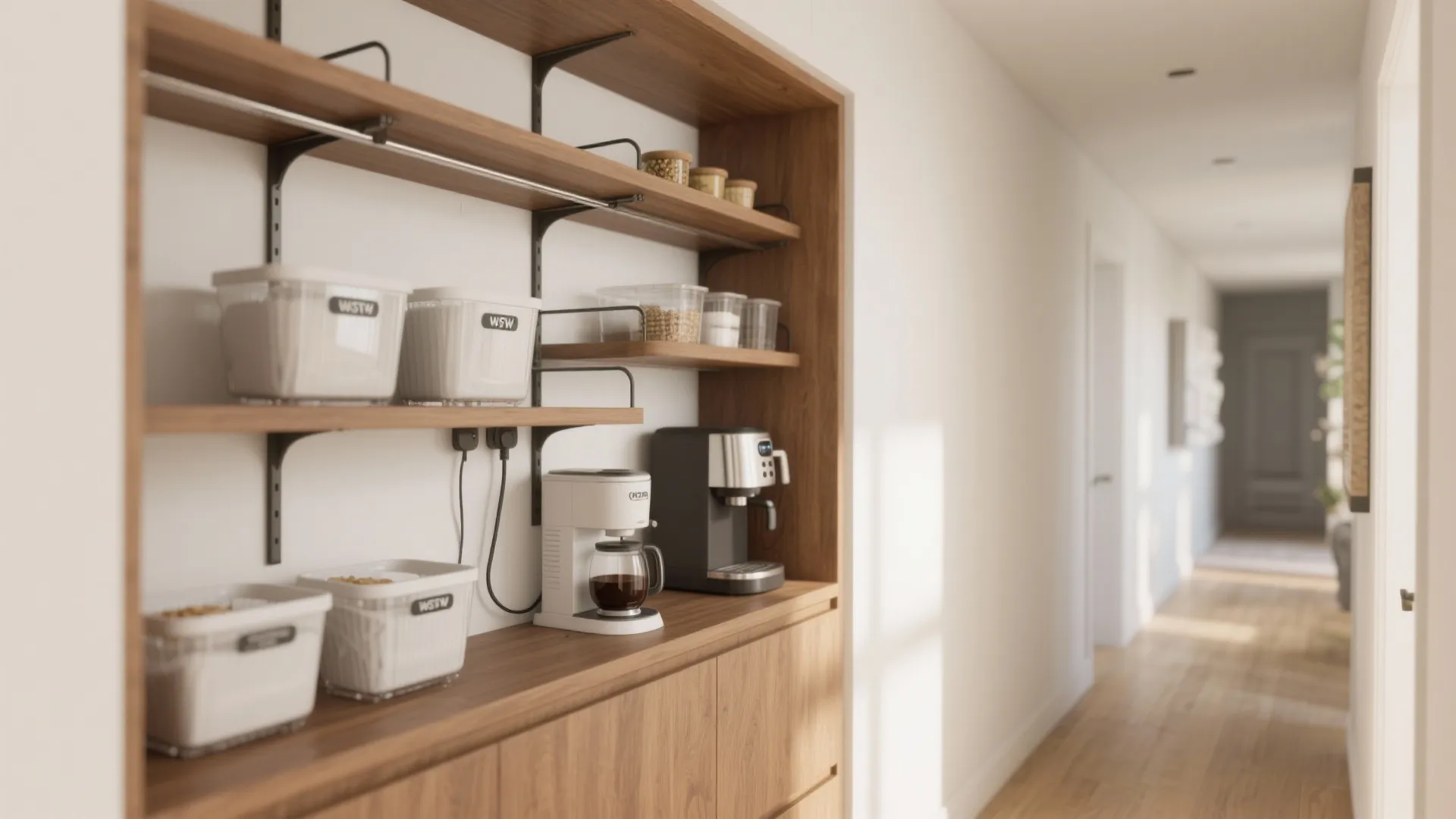 5. Built-In Nook with Adjustable Shelves