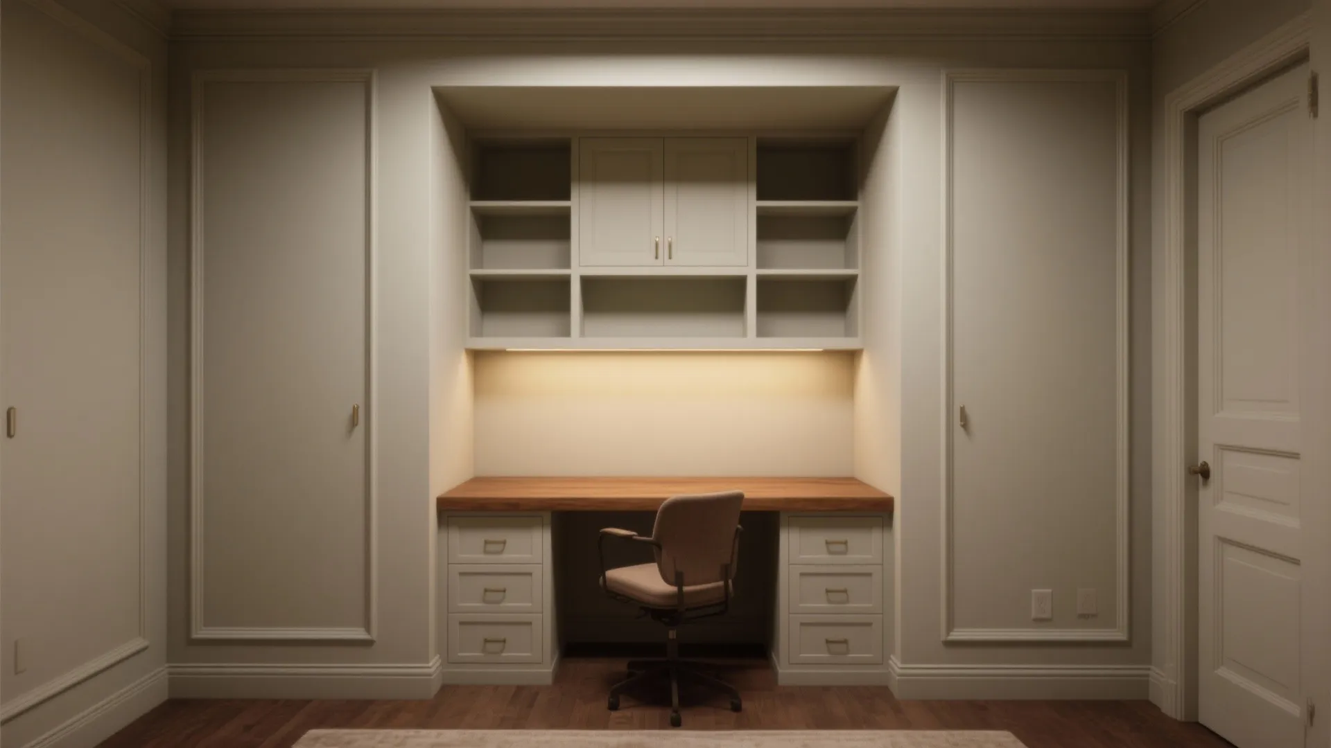 Built-in Nook with Integrated Hutch