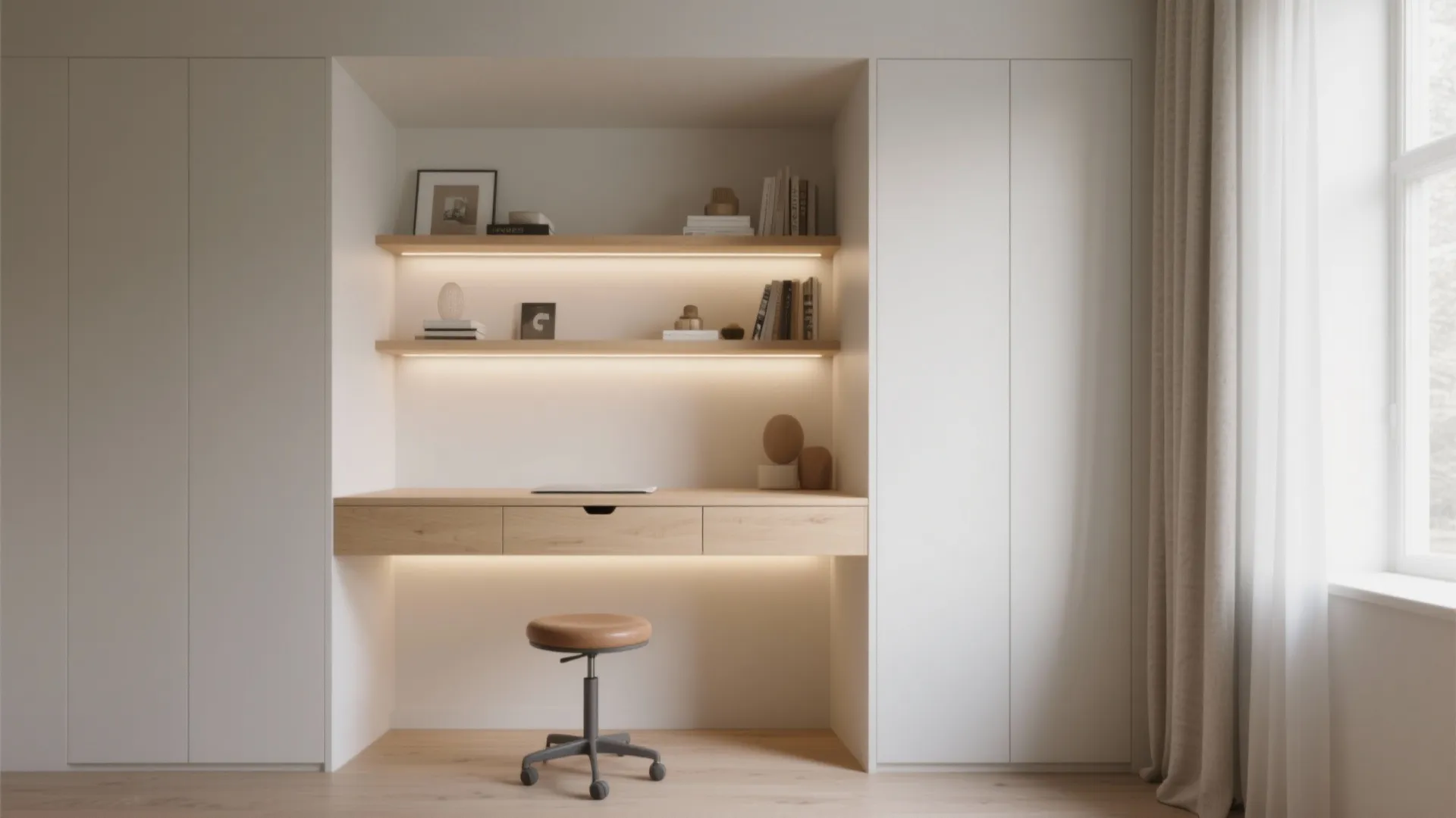 1. Turn a nook into a built-in desk