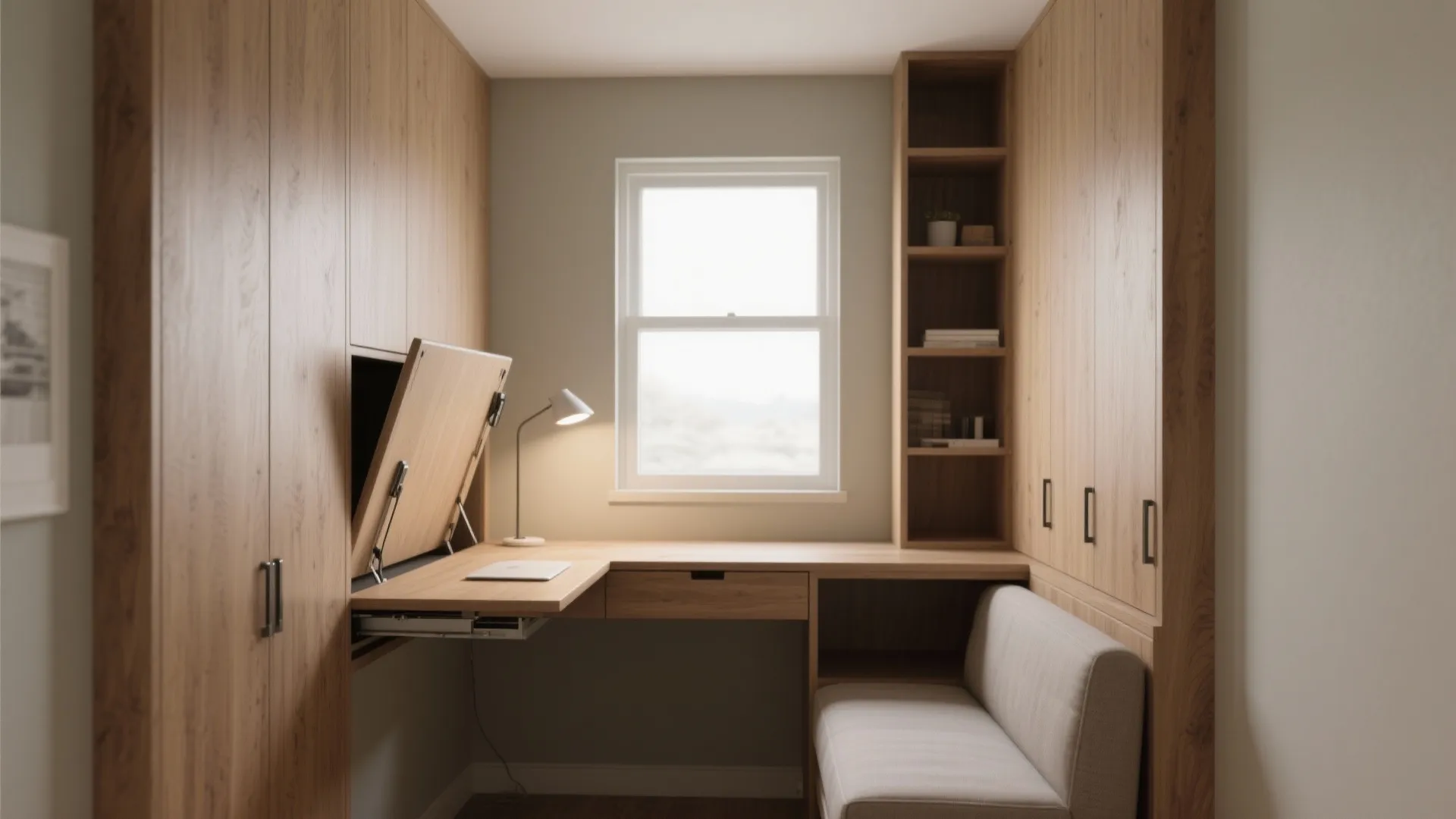2. Built-In Nook or Fold-Down Station