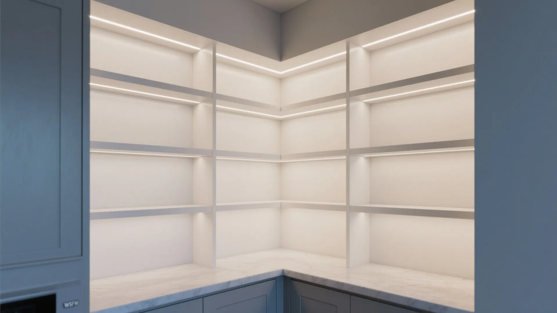 7. Built-In Corner Pantry Niche