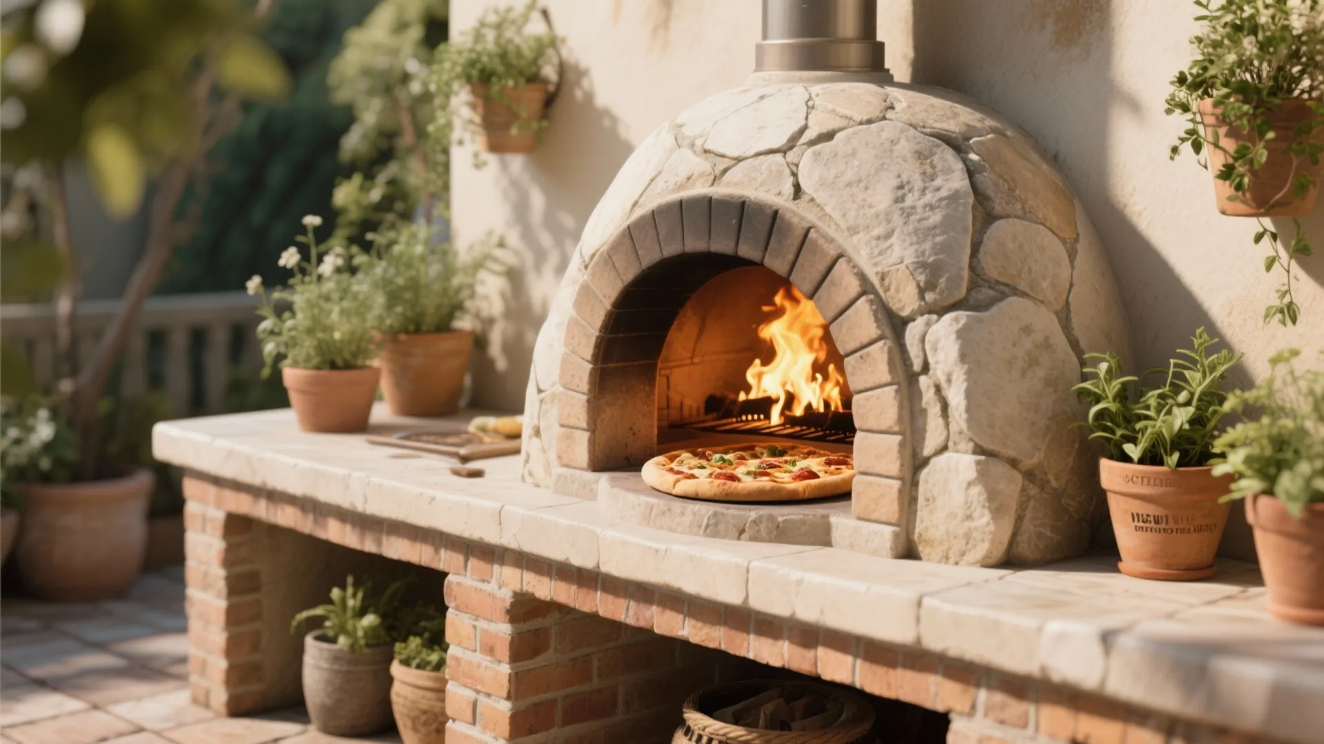 2. Built-in Pizza Oven
