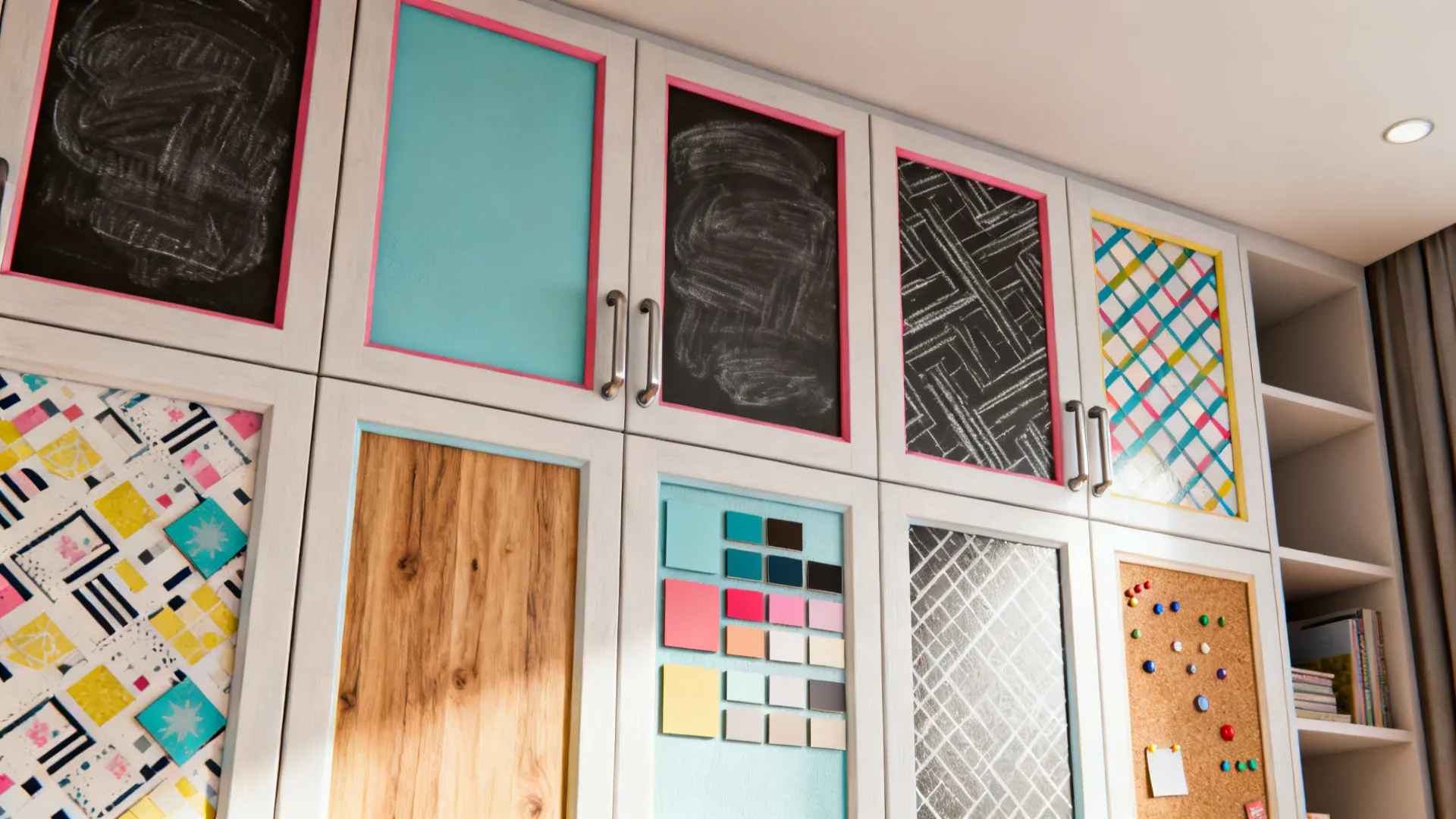 2. Built-in storage with playful fronts