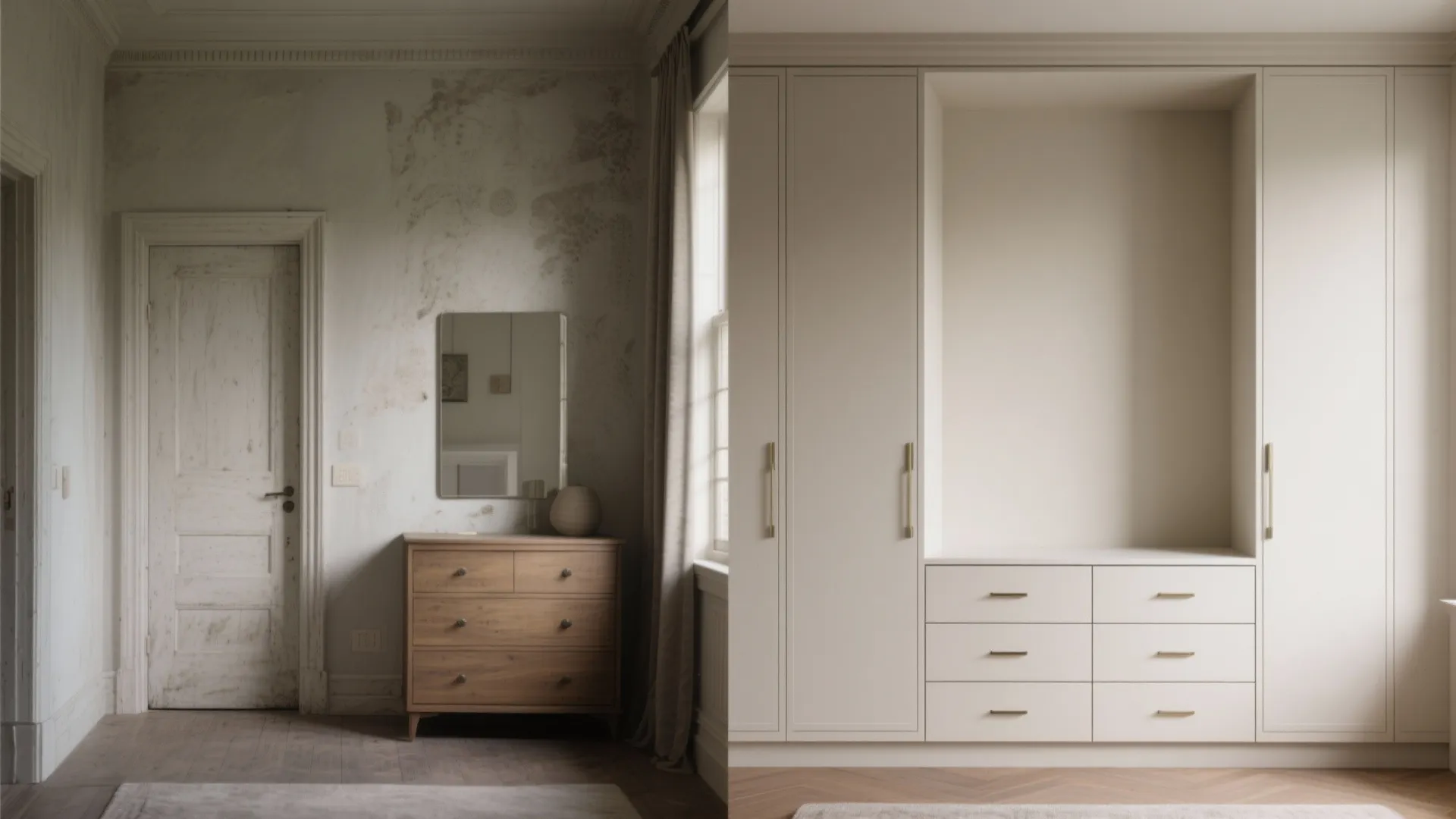 3. Built-In or Recessed Dressers (Make the Wall Work)