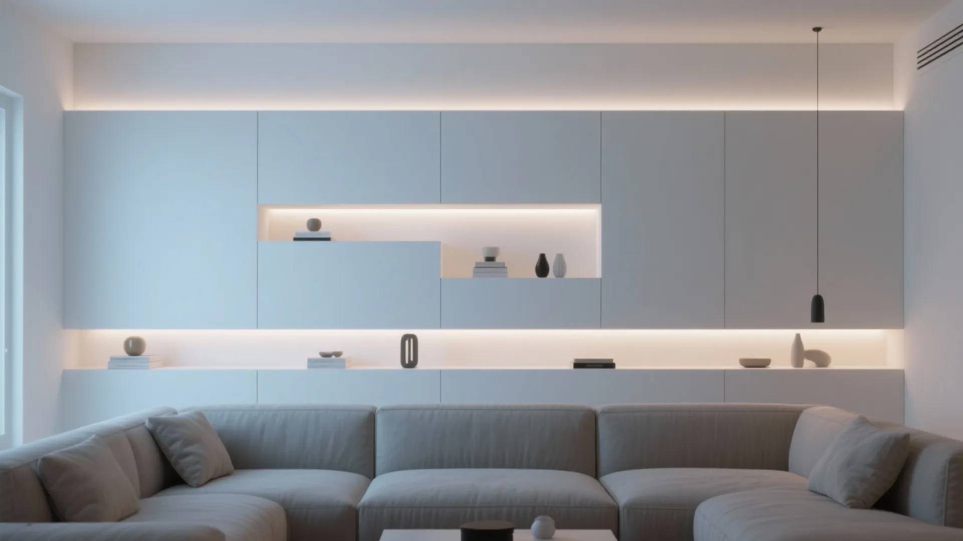 7. Built-In Recessed Shelves
