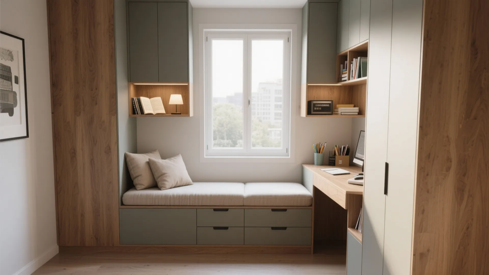 2. Embrace built-ins for storage and seating