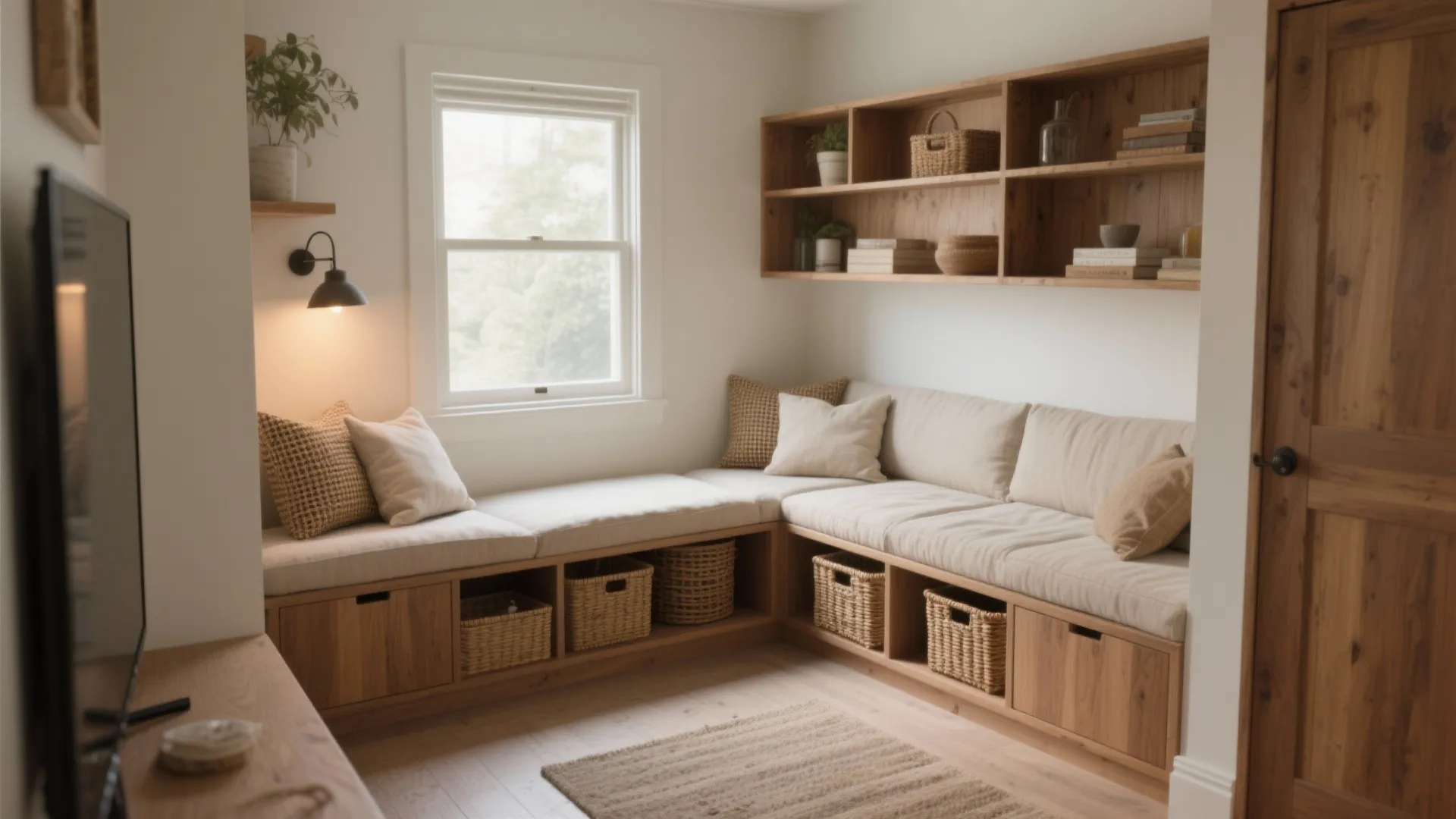 2. Built-in Seating and Multipurpose Furniture