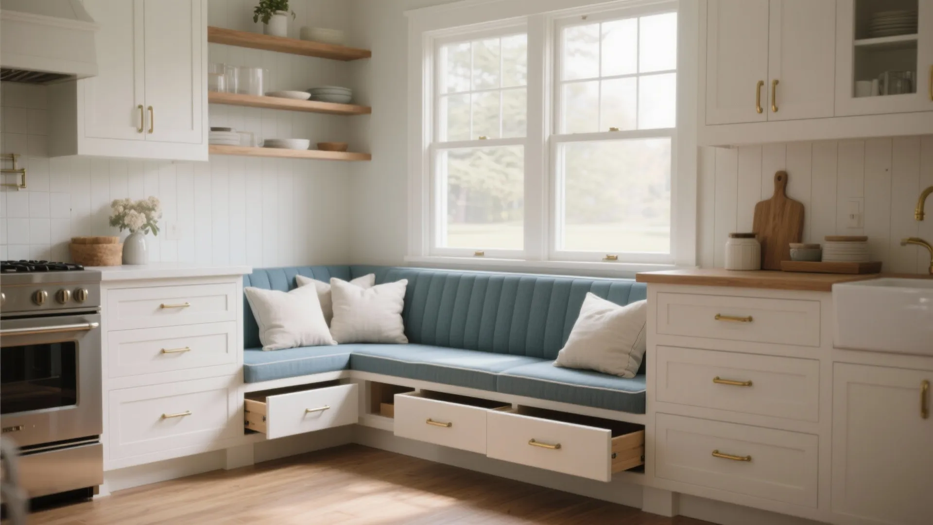 3. Built-in seating with hidden storage