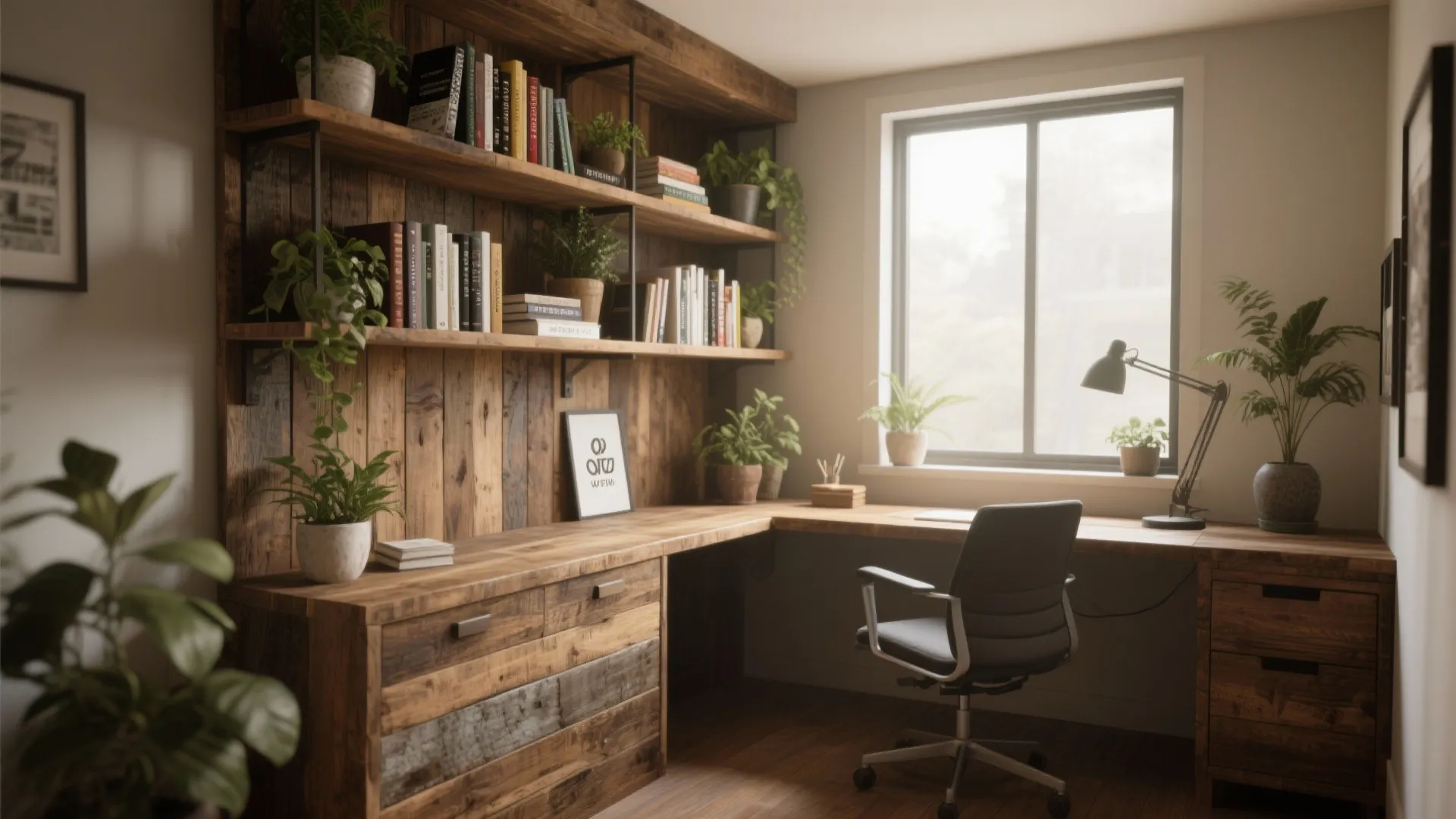 3. Built-In Shelf Desk Combo