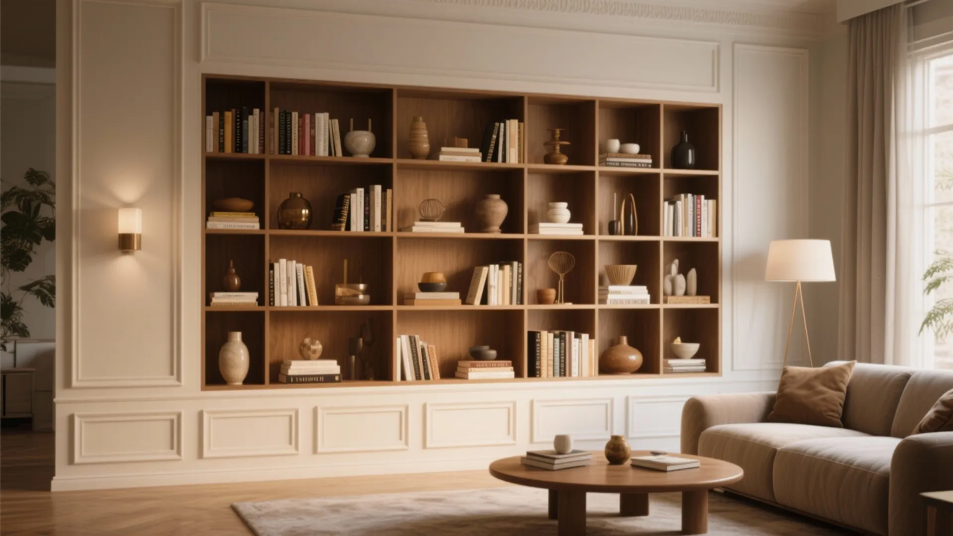 9. Built-in Shelf Meets Wall Trim