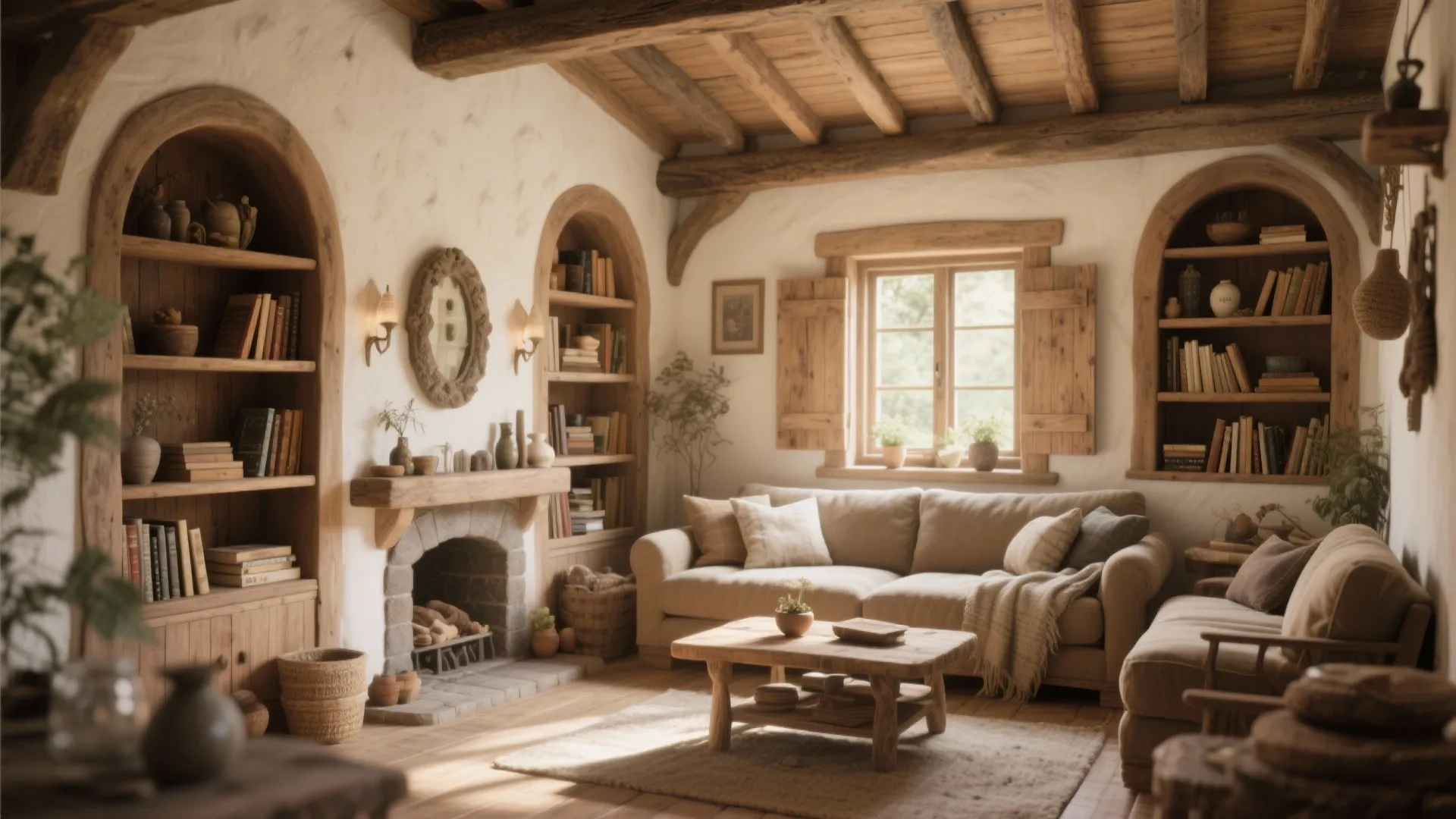 8. Built-in Shelving Alcoves