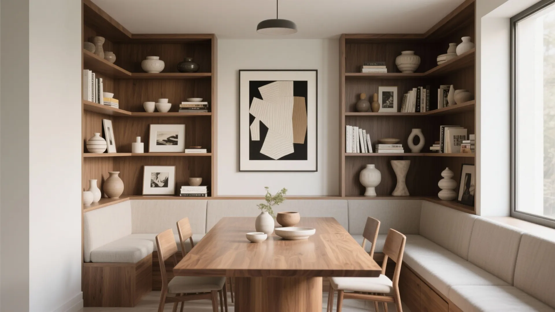 5. Built-in Shelving as Art