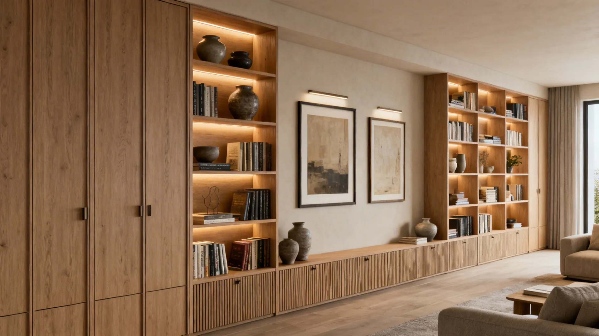 2. Built-in Shelving and Display Niche