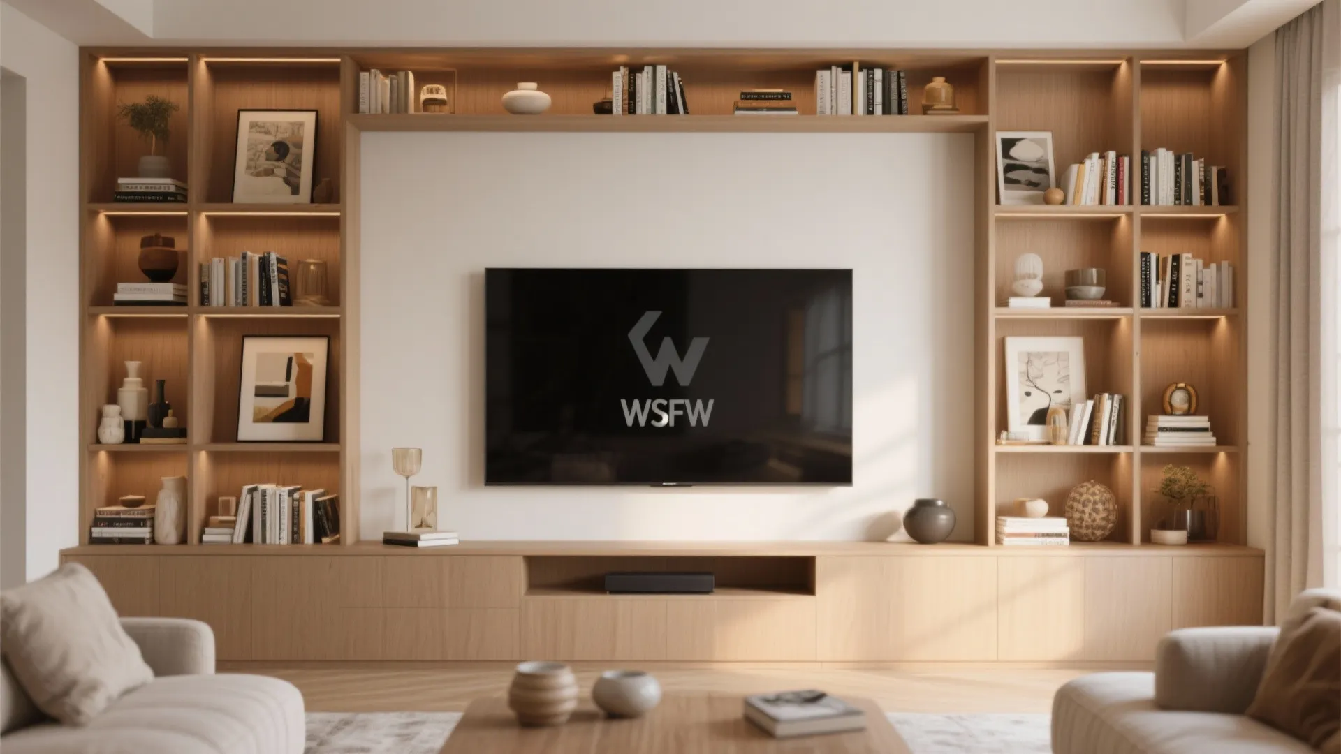 6. Built-in Shelving as a Feature Wall