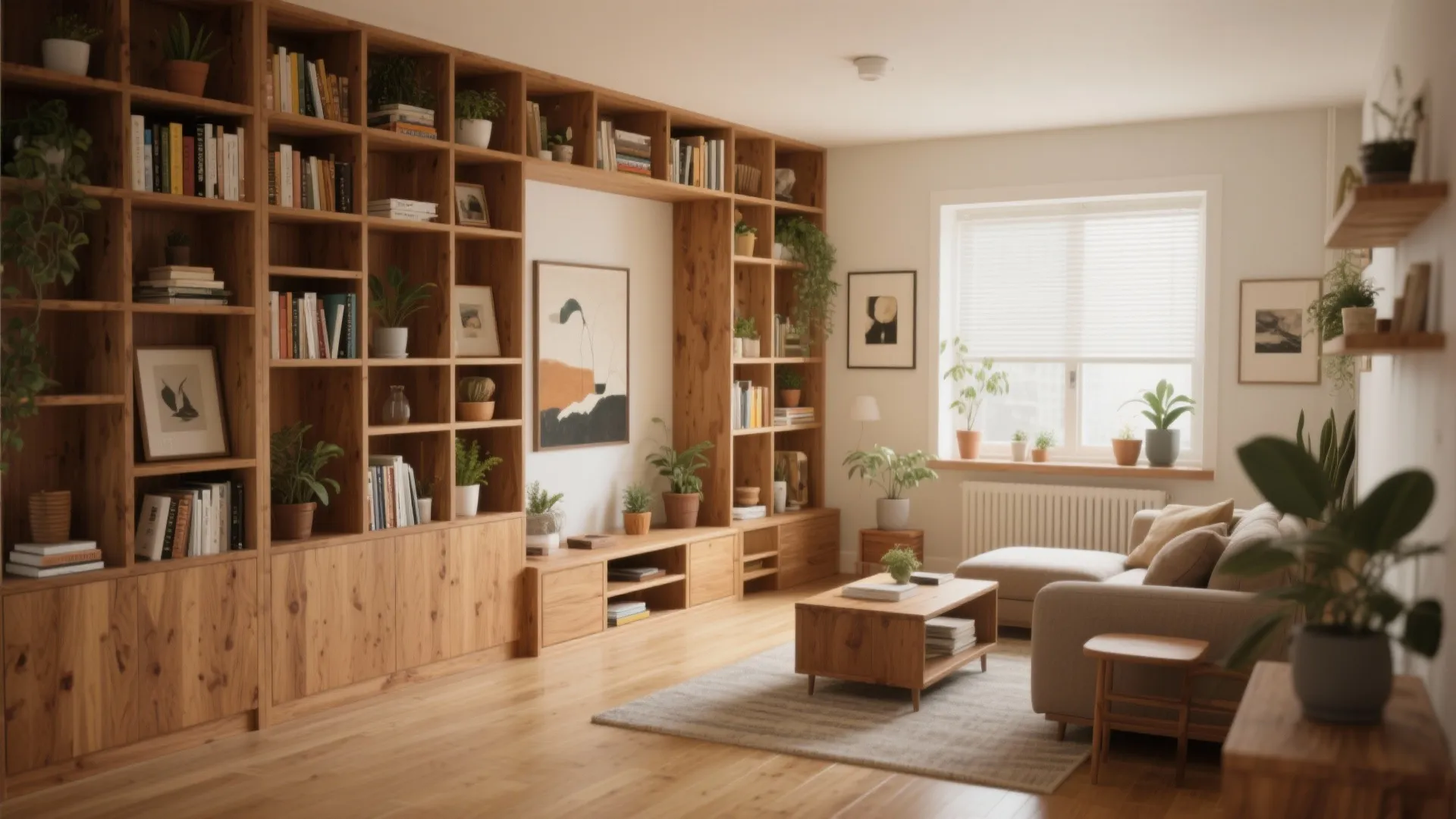 Built-In Shelving Partition