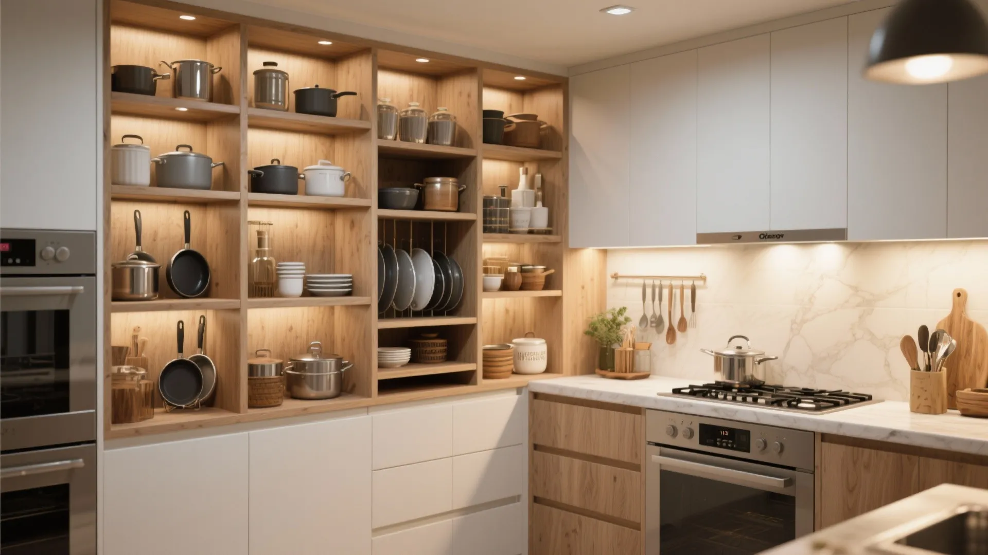 Built-in Shelving Walls