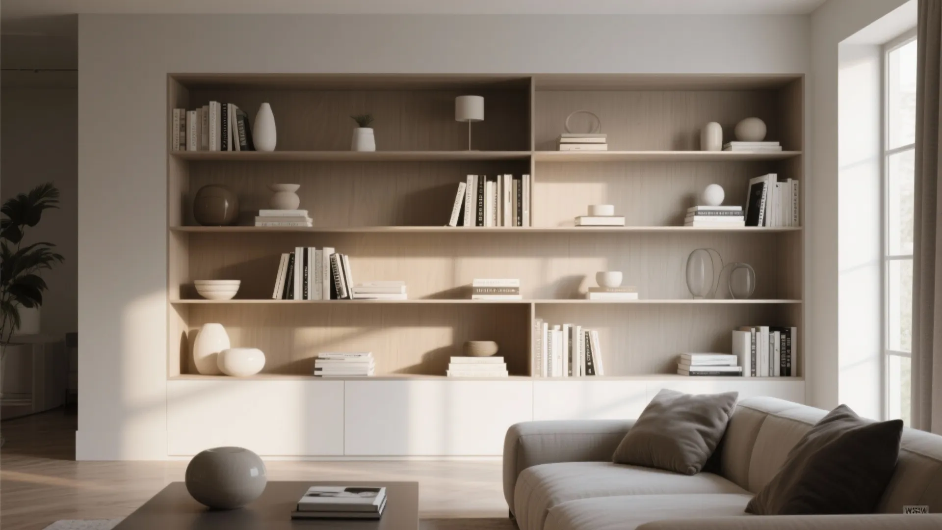 Built-In Shelving Structures